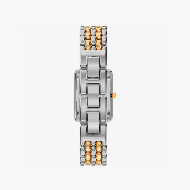 Michael Kors Women's Silver & Rose Gold Watch, Silver Dial