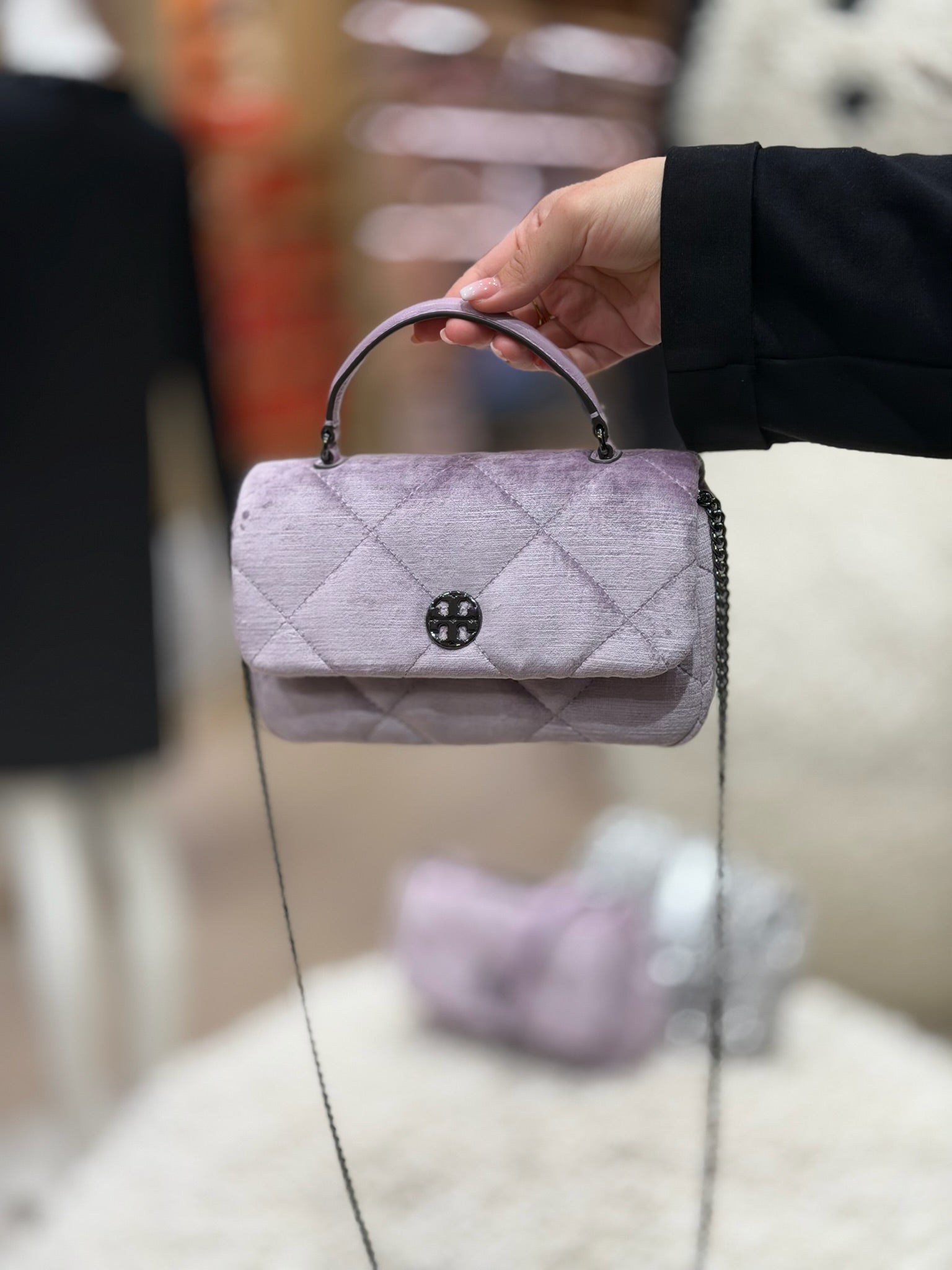 Willa Velvet Mini Top Handle Bag