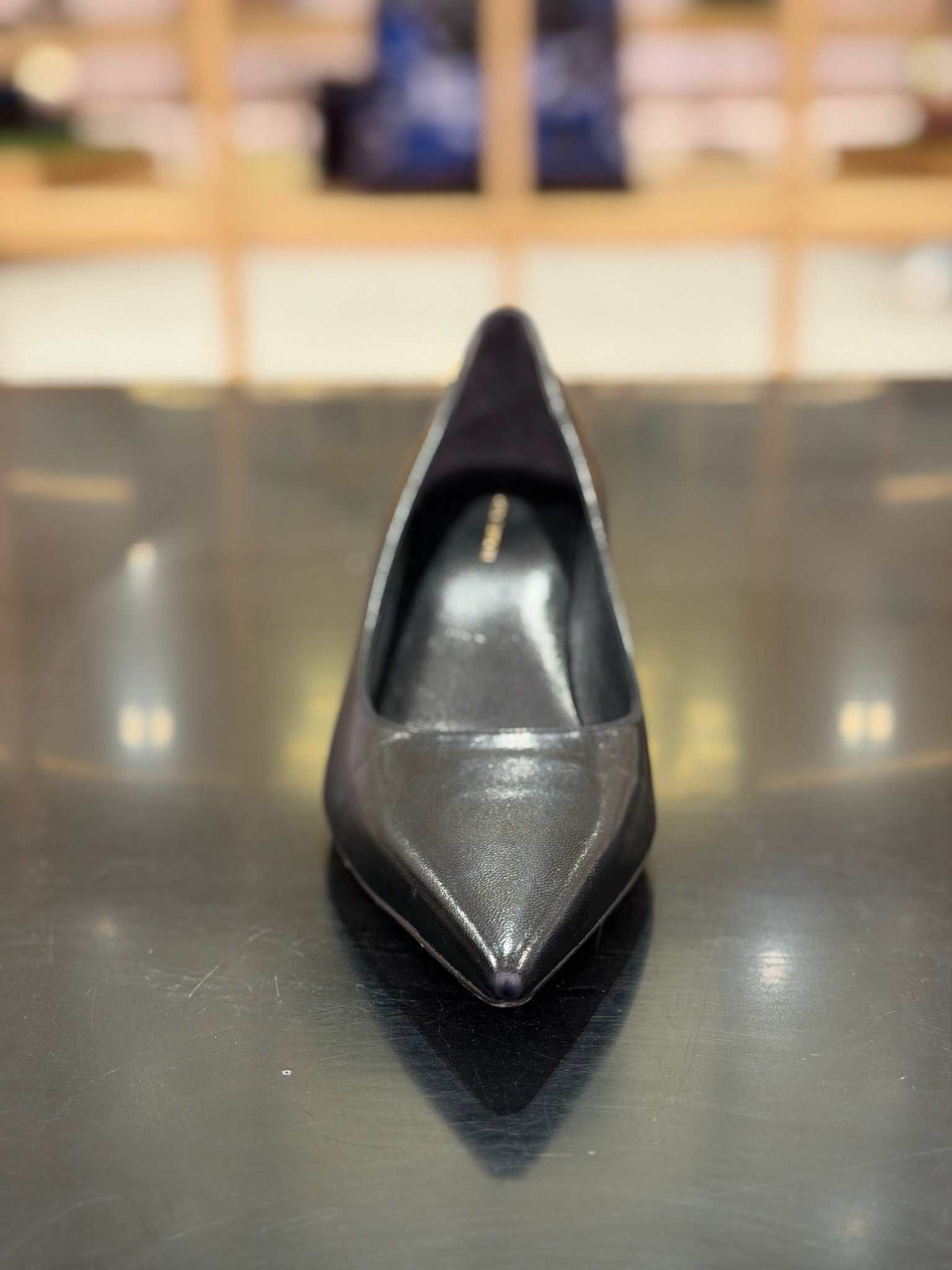 Pointed Toe Heel Leather Pump