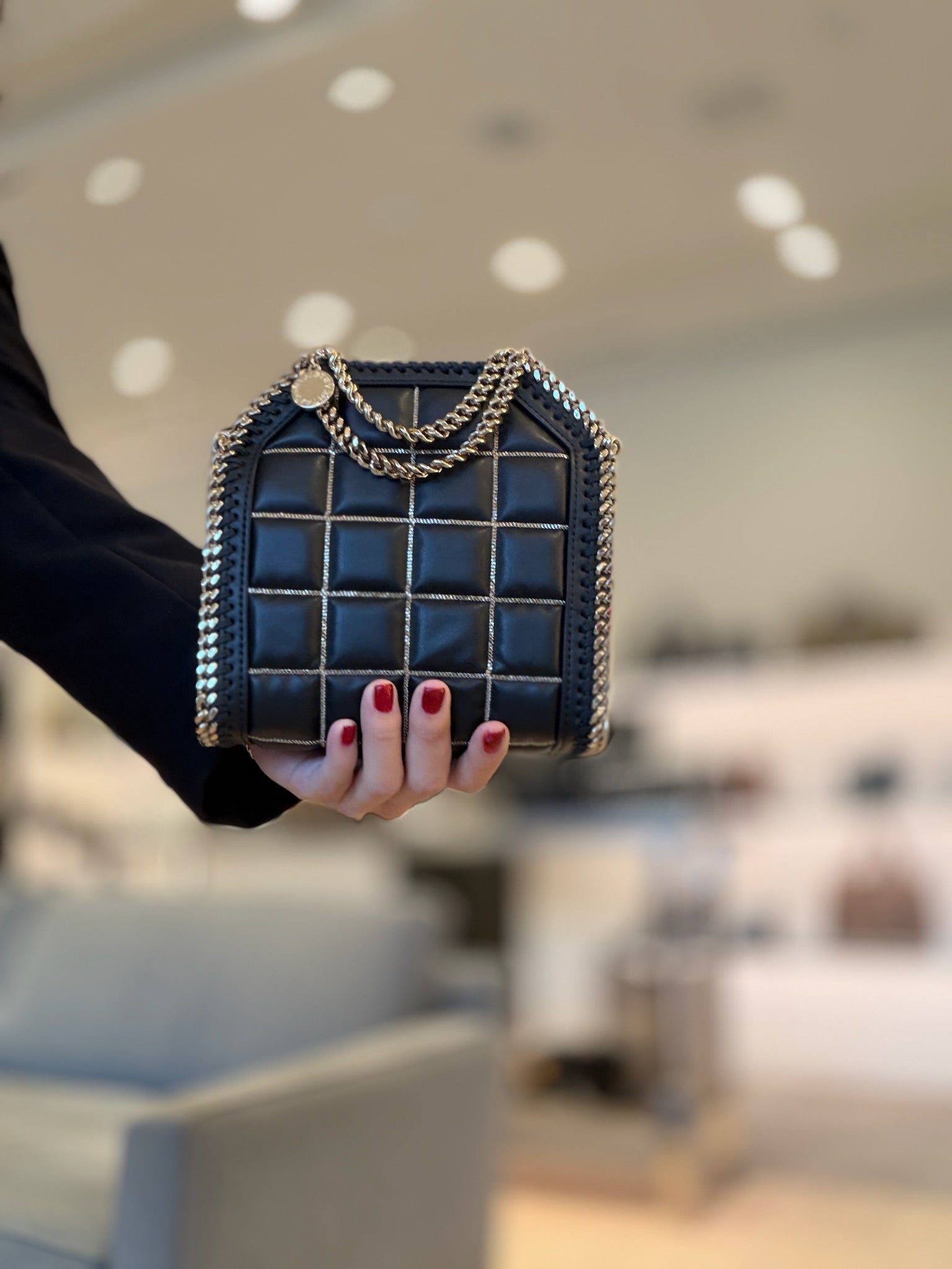 Stella McCartney Falabella Mini Tote - Quilted Black