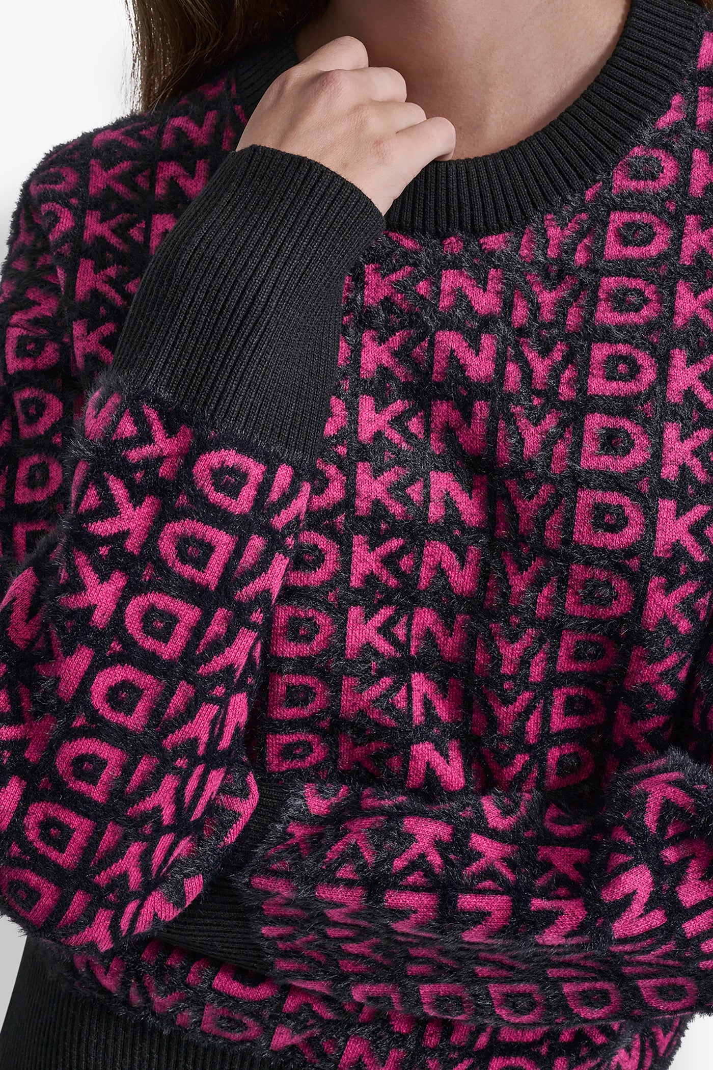 black/fuschsia