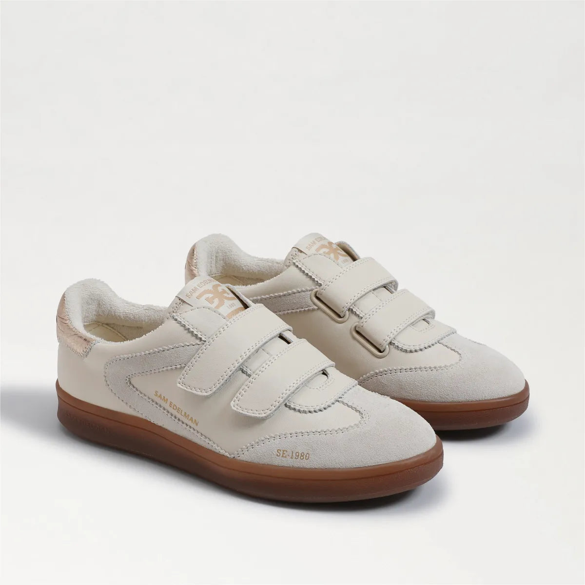 Modern Ivory/Gold Leather