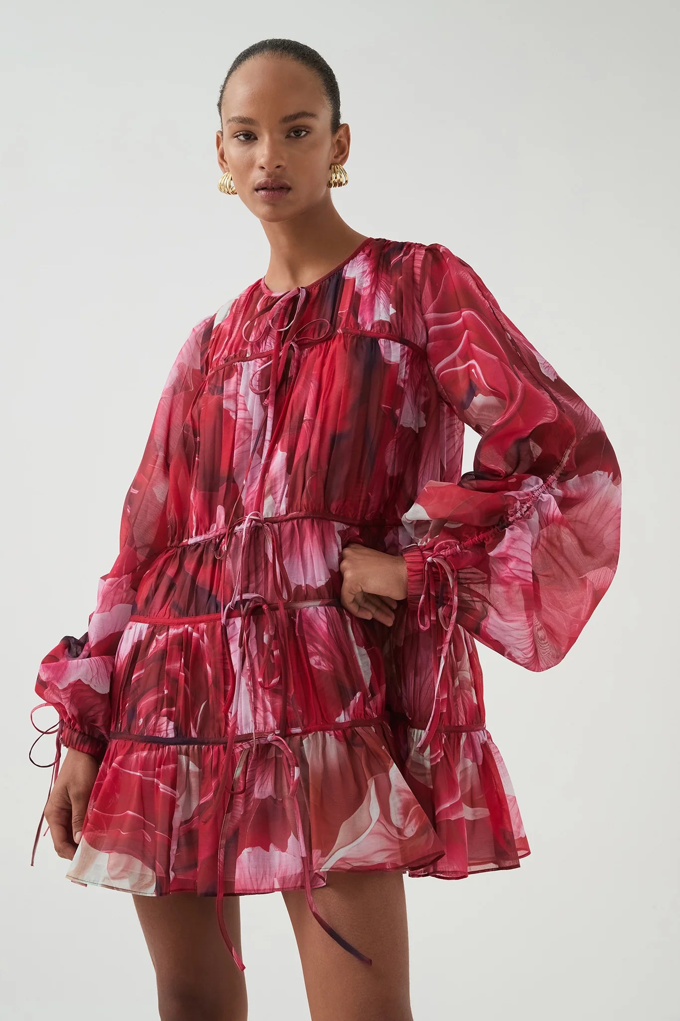 PRISMATIC FLORAL RED