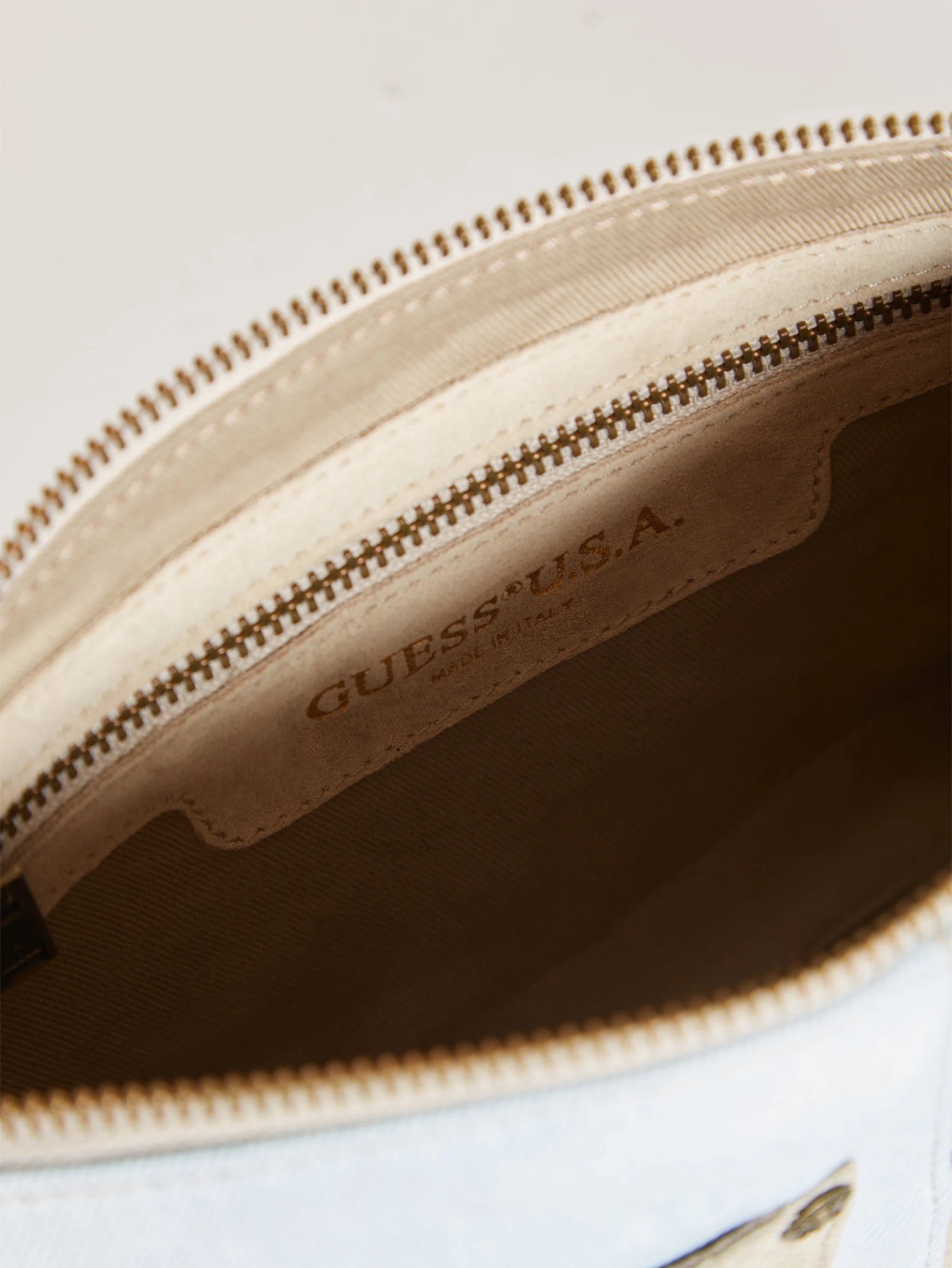 Beige Denim Suede