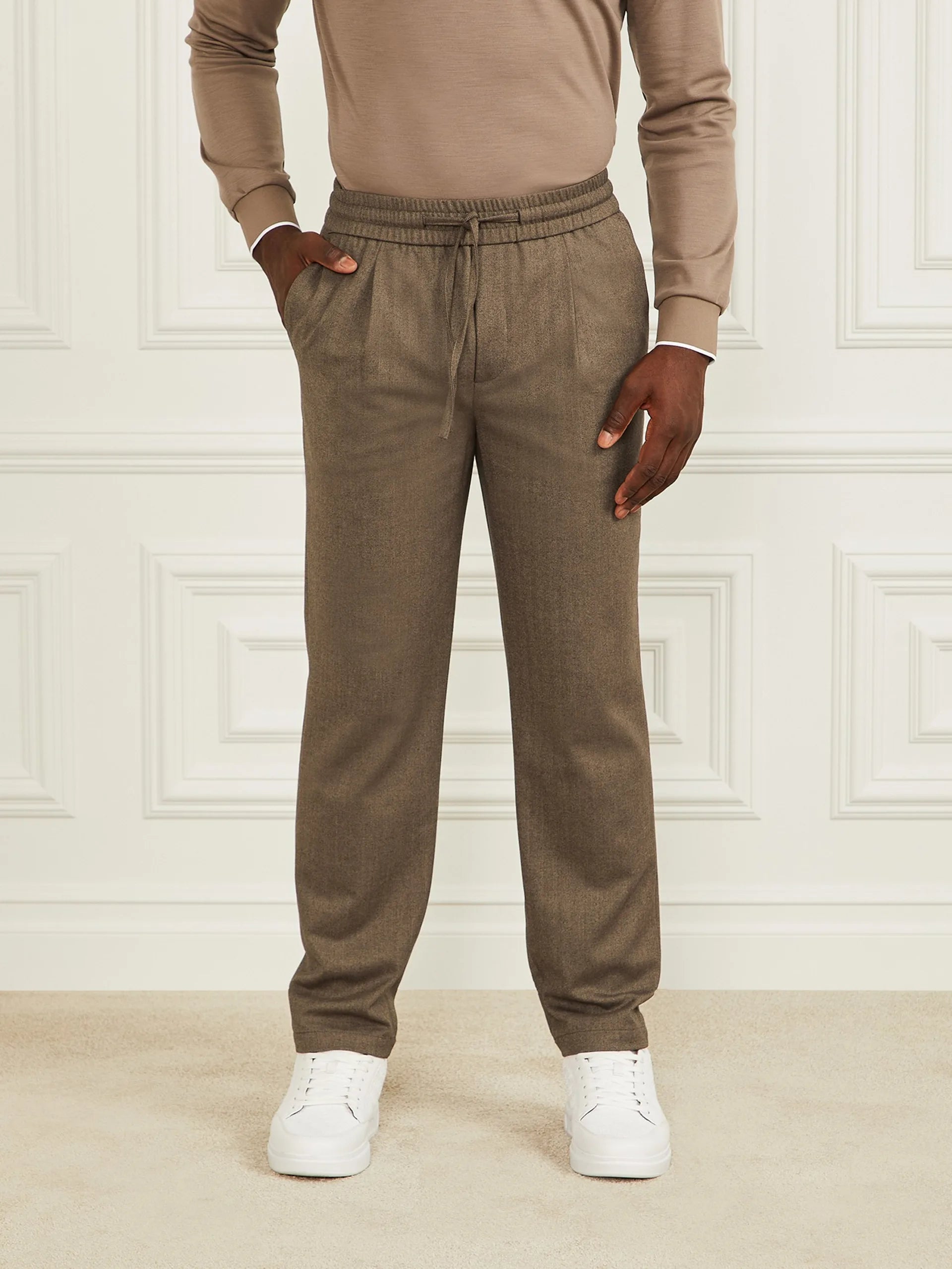 Brown Herringbone