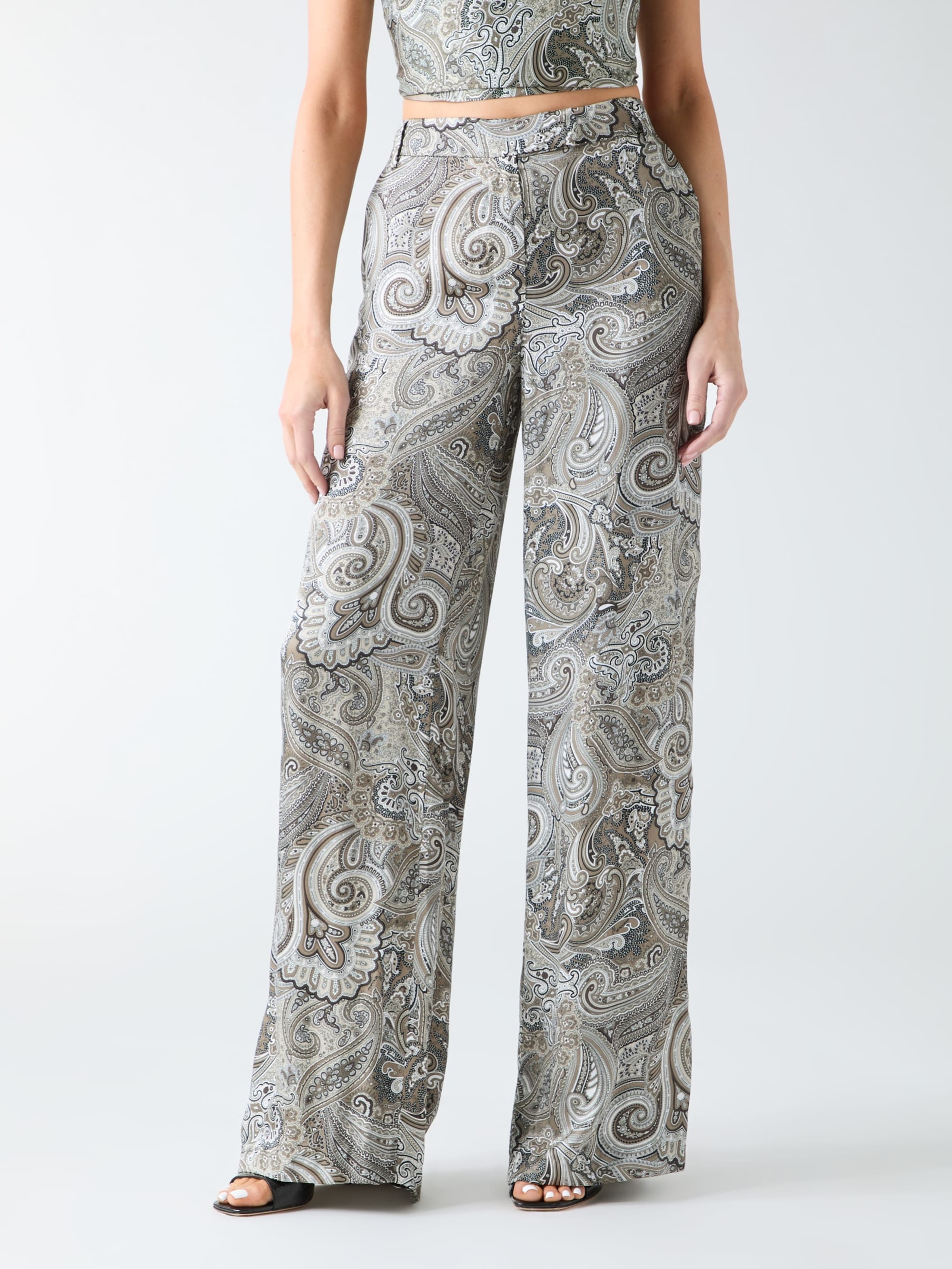 Floral Paisley Taupe Comb