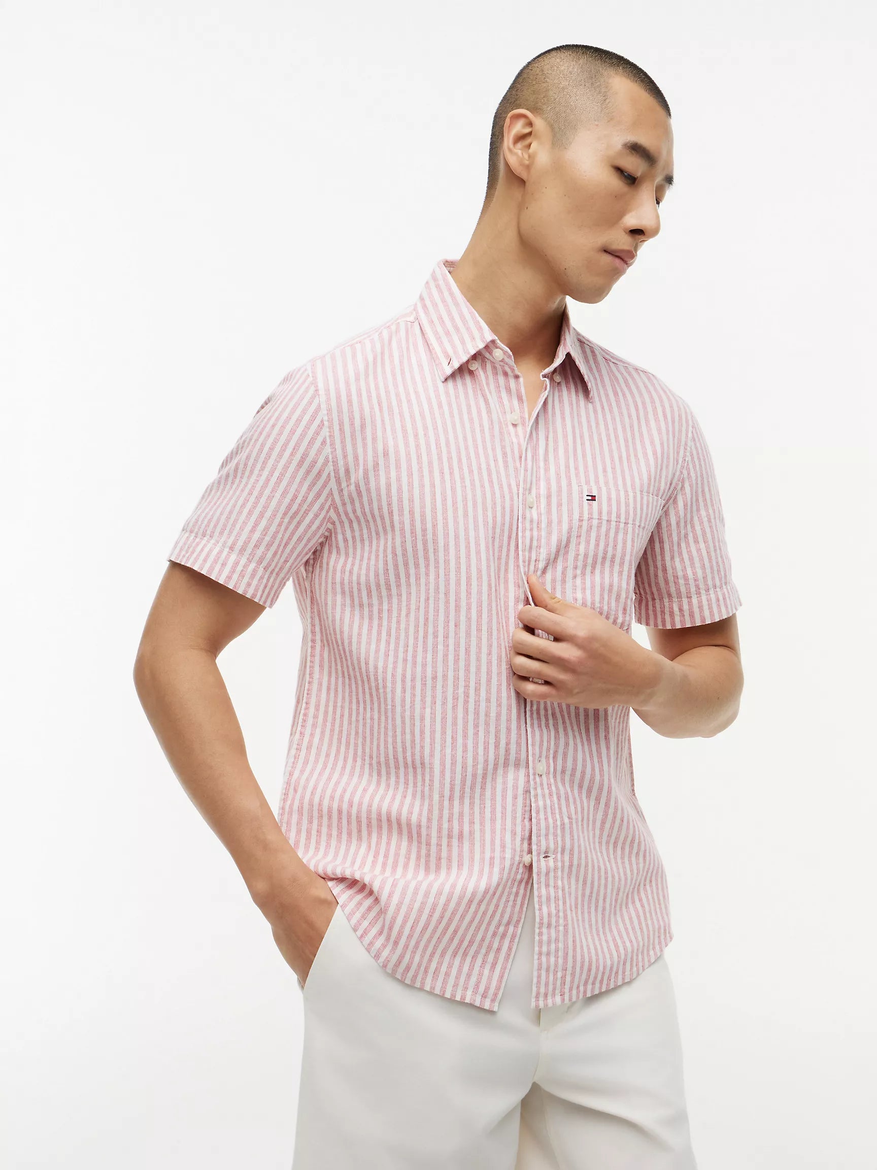 Vintage Pink/White Stripe