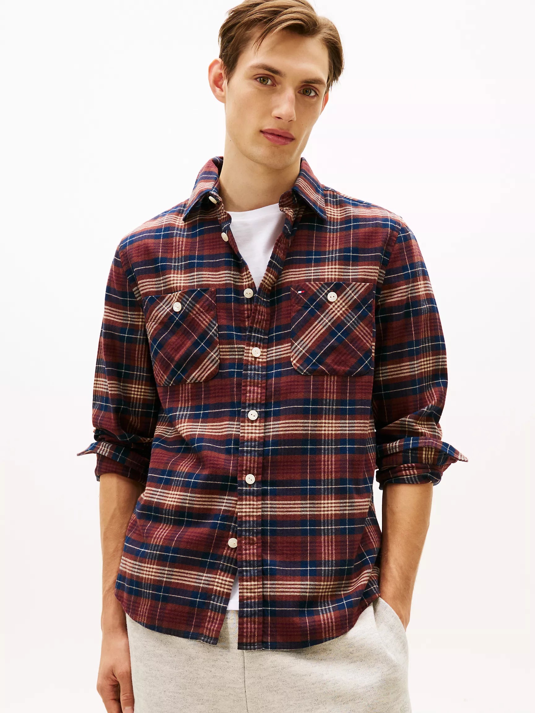 Deep Burgundy Check