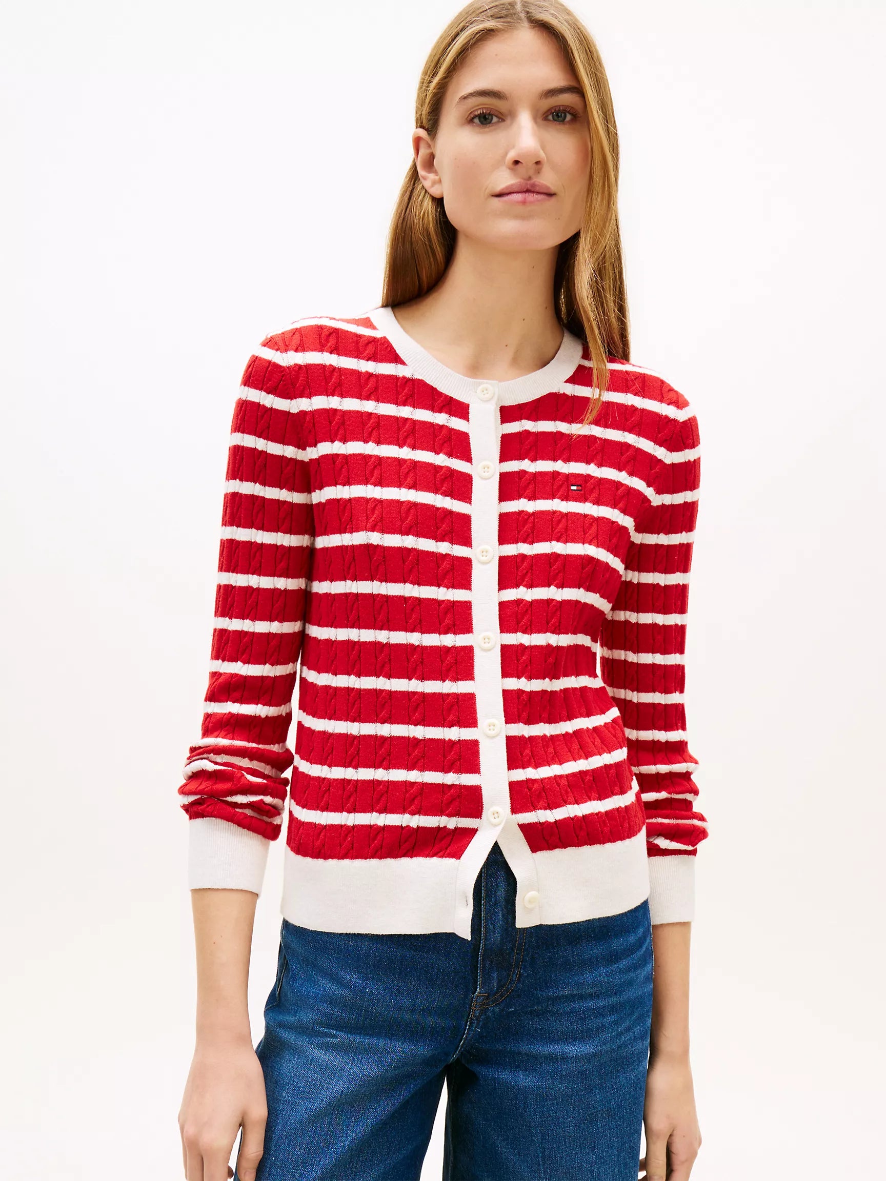 Red / Ecru Stripe