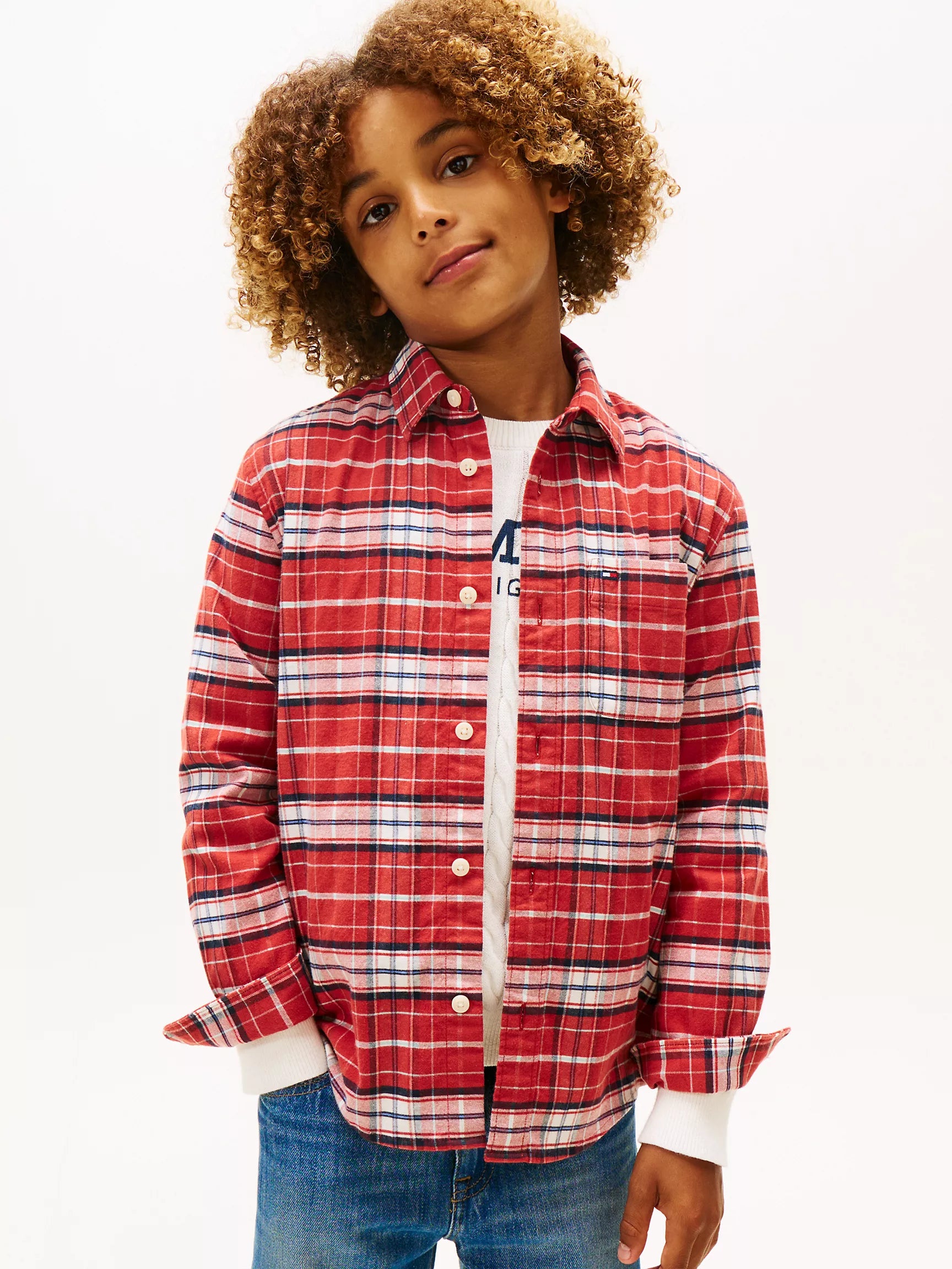 Terracotta Red Check