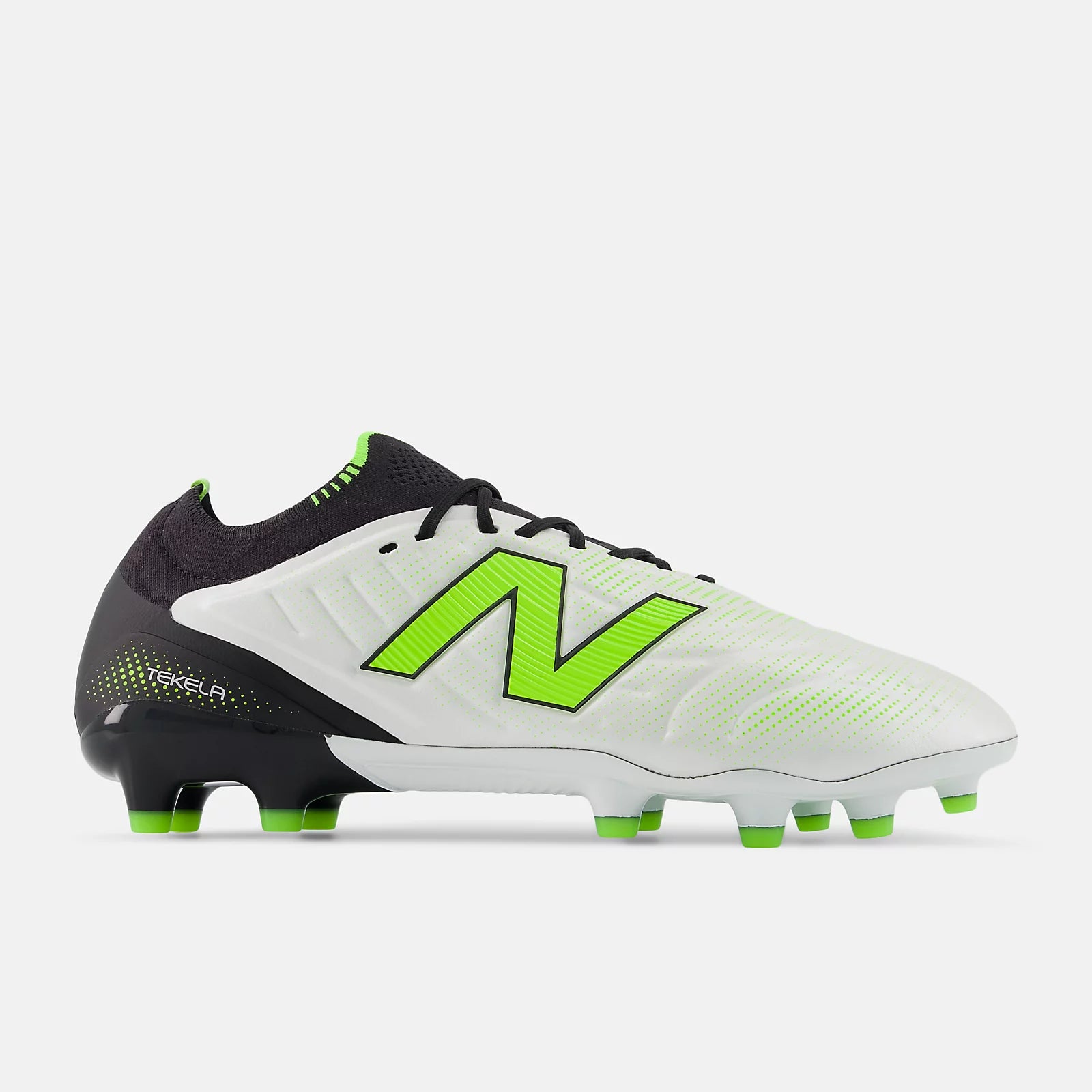White With Black And Pixel Green