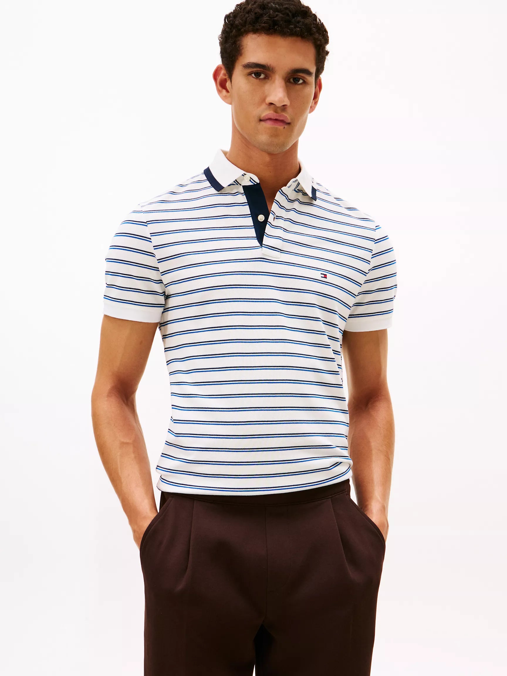 Ecru/Navy Stripe