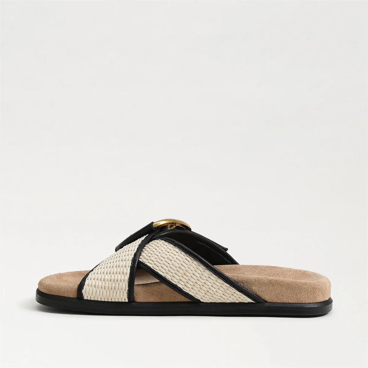 Linen/Black Faux Raffia