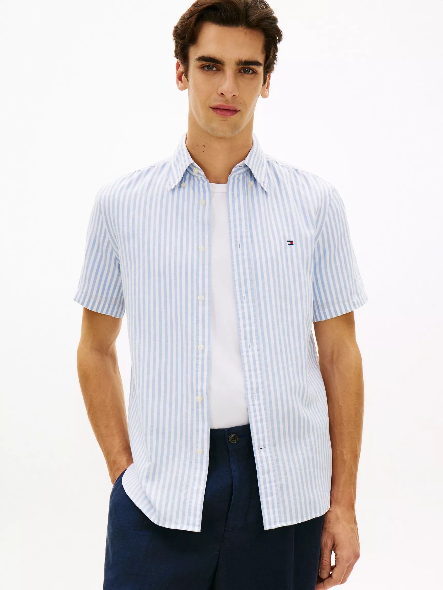 Cloudy Blue/White Stripe