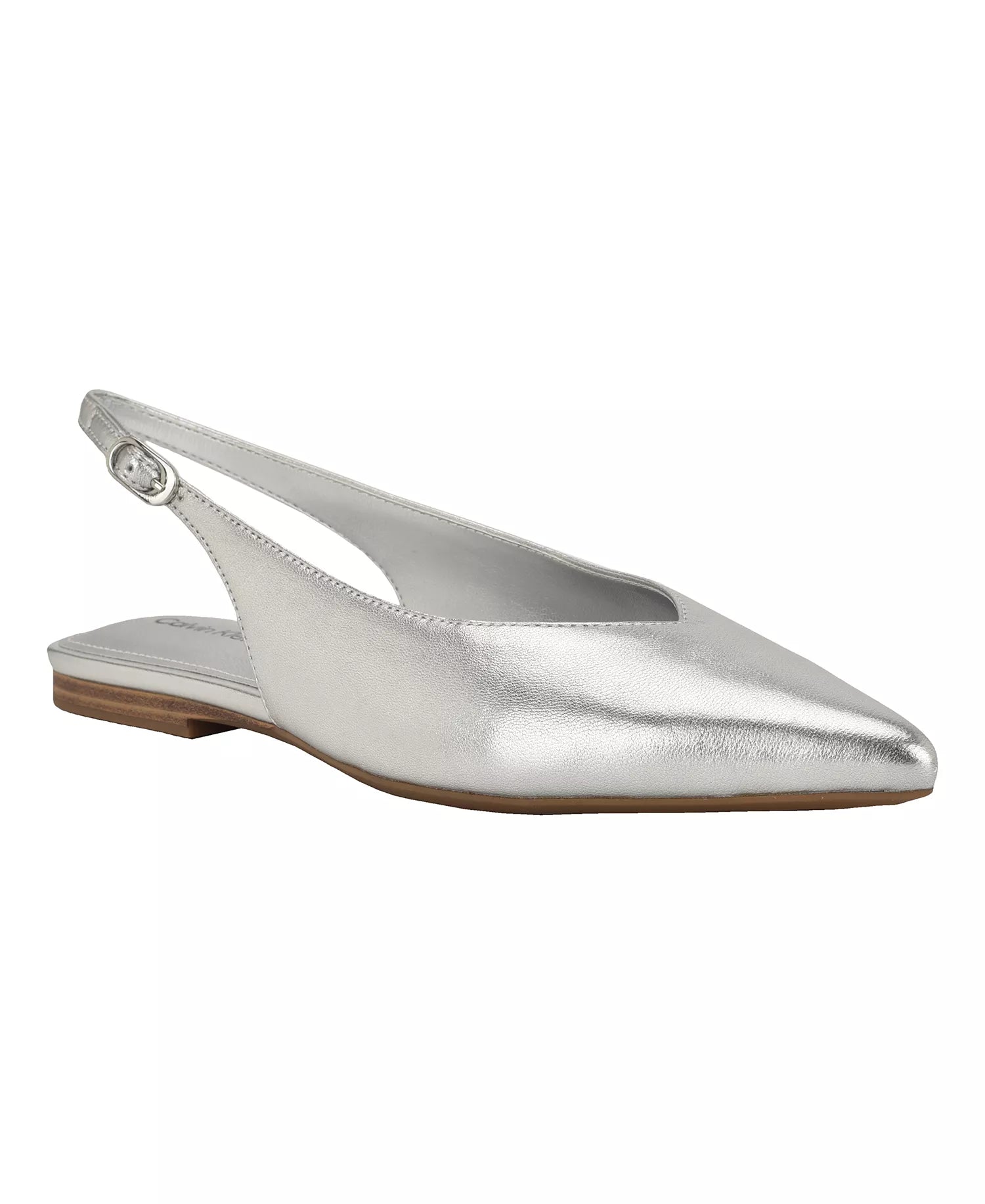 Silver Metallic Leather