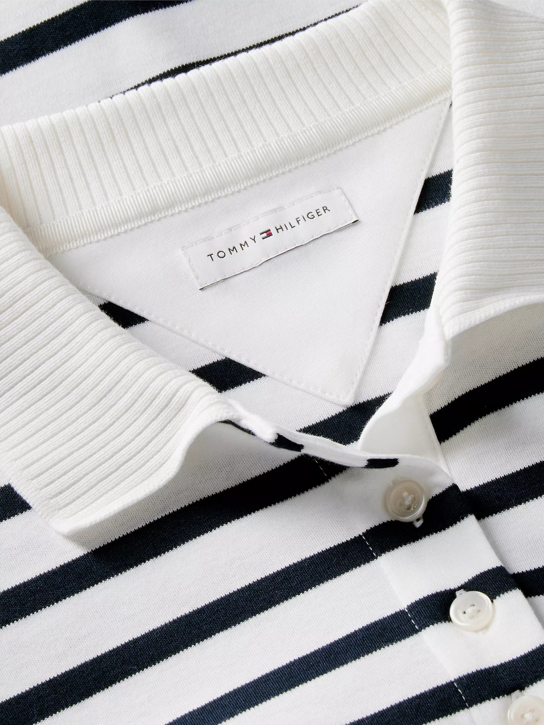 Navy Blue / Ecru Stripe