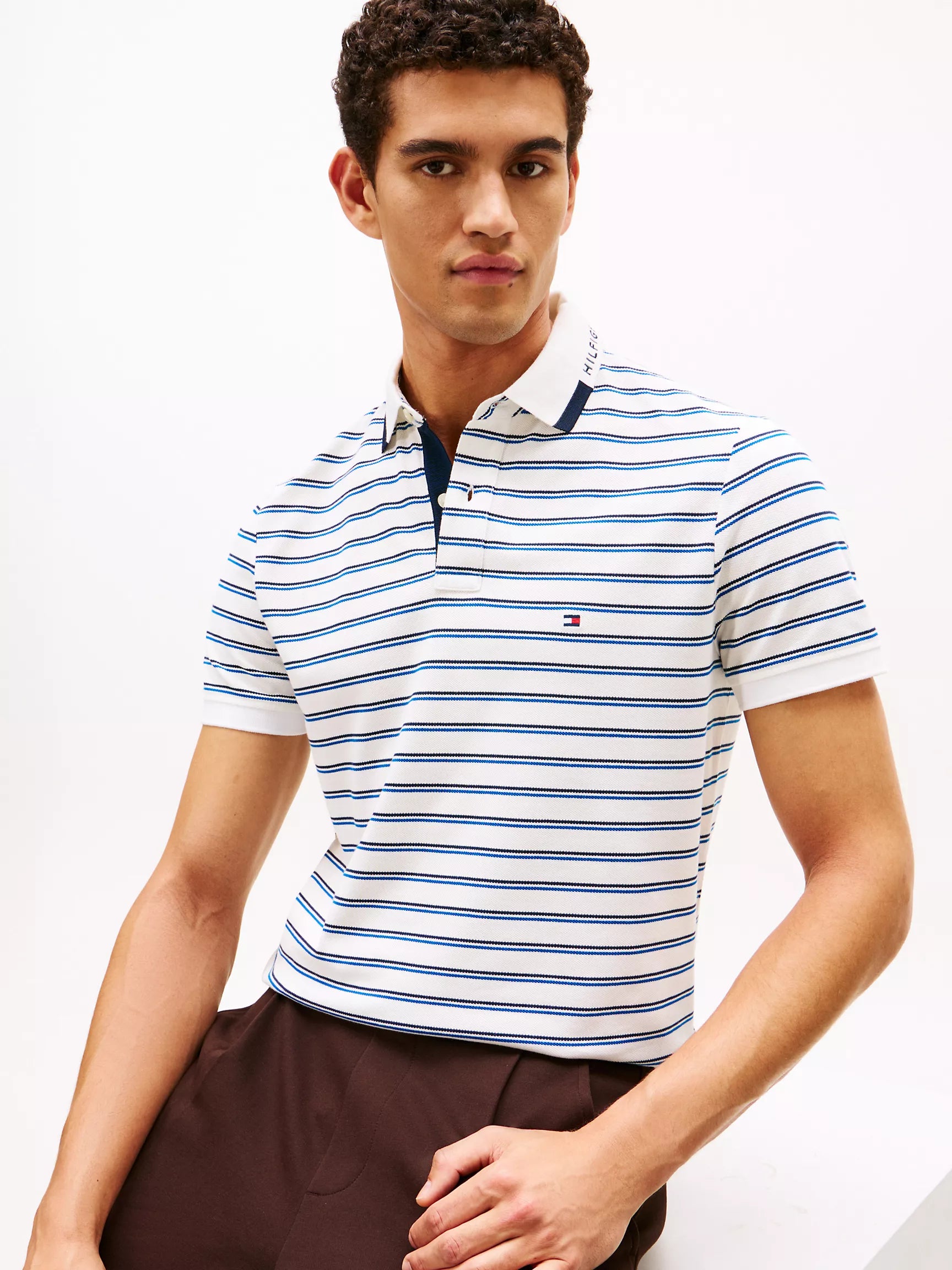 Ecru/Navy Stripe