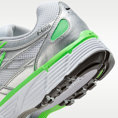 Metallic Silver/White/Green Strike/Black