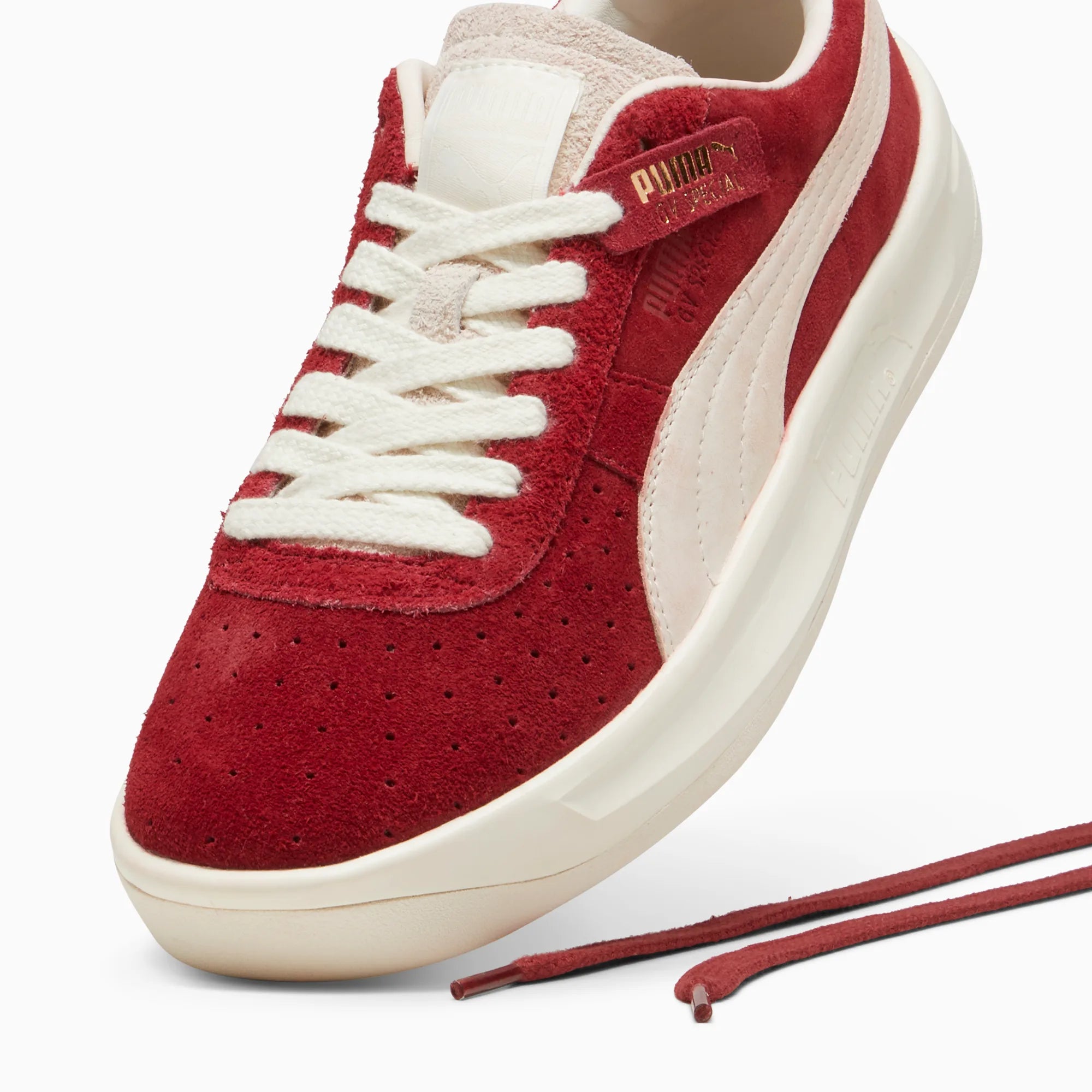 Intense Red-Frosted Ivory