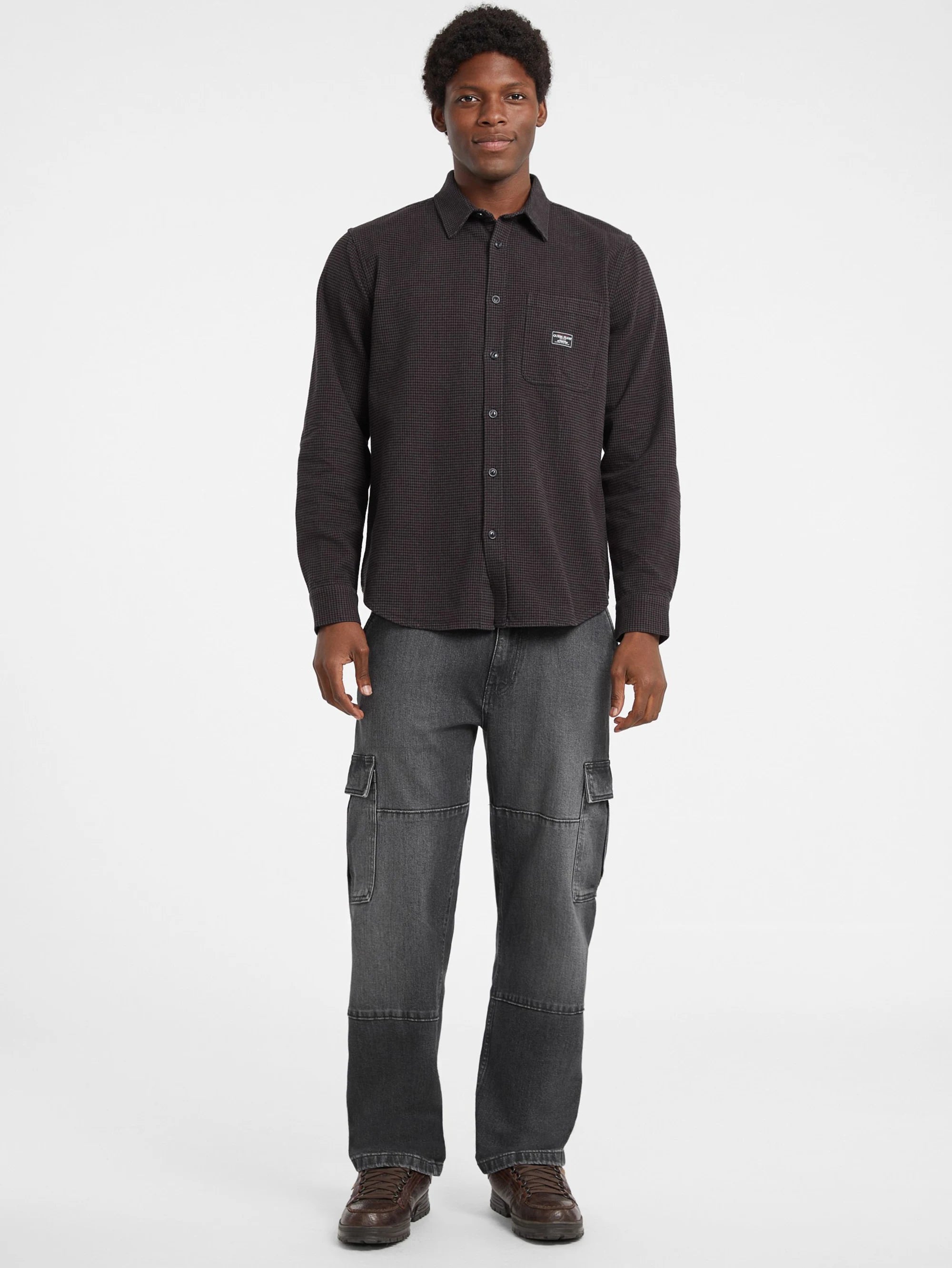 Jet Black Houndstooth