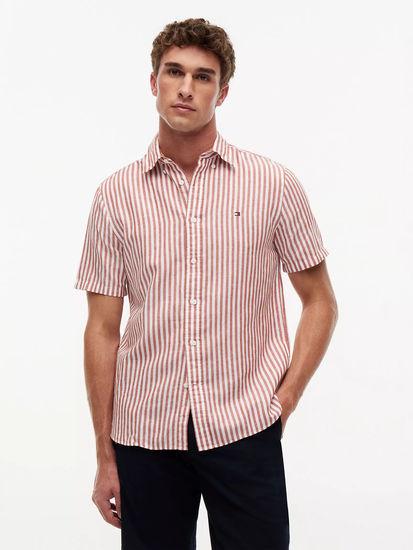 Rusty Ochre/White Stripe