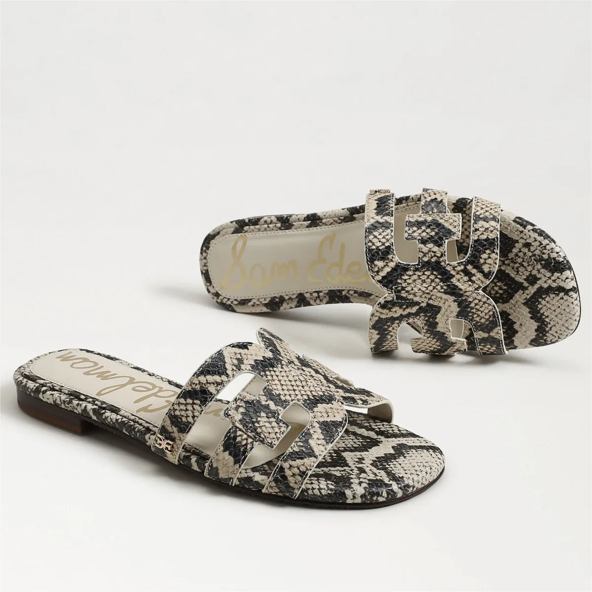 Roccia Snake Print Leather