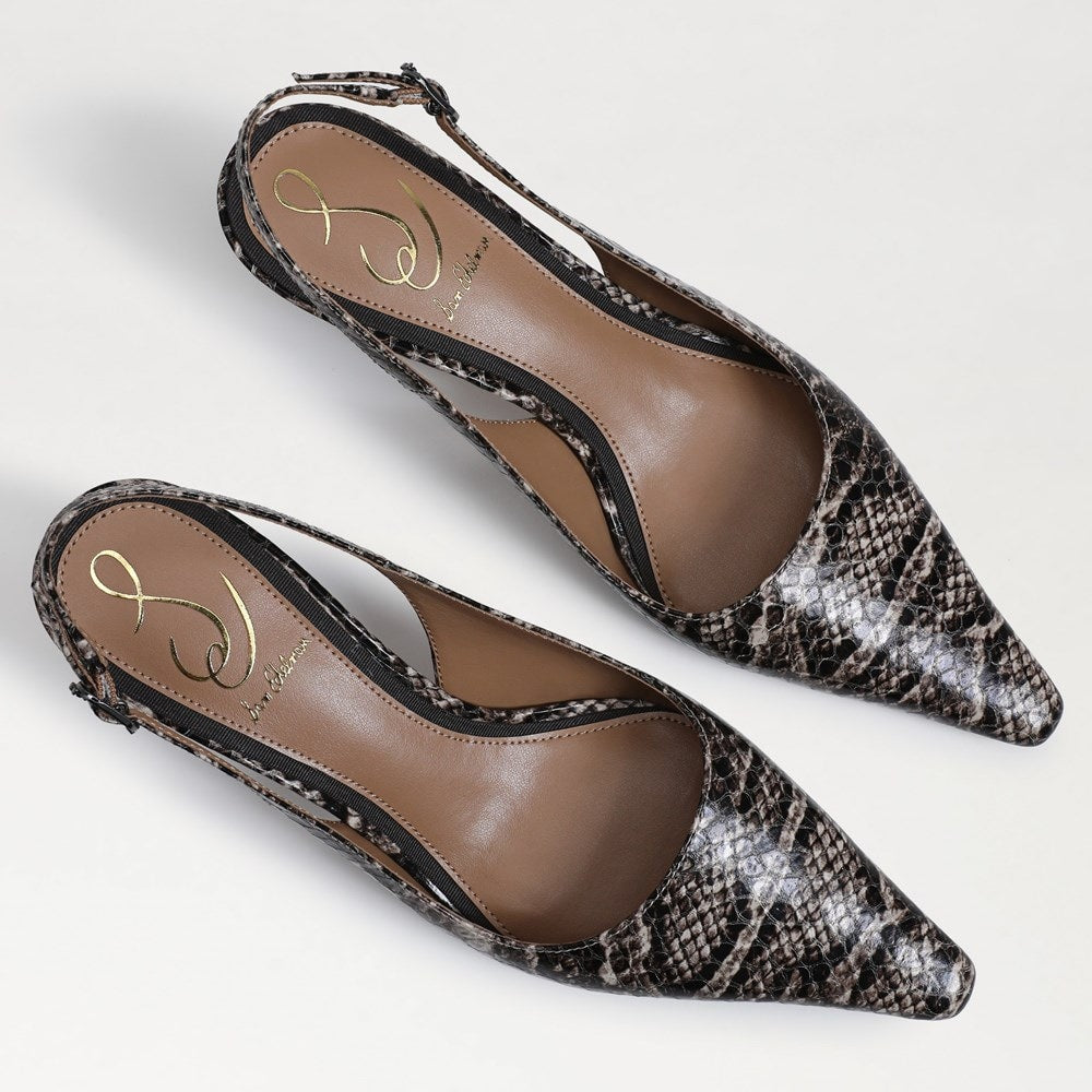 Brown Snake Print Leather