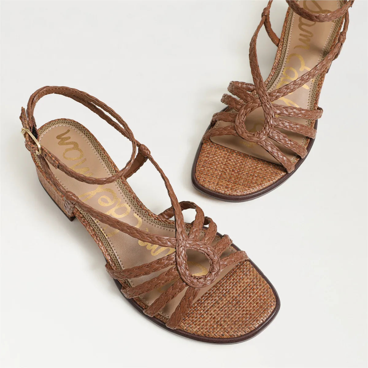 Rich Cognac Faux Raffia