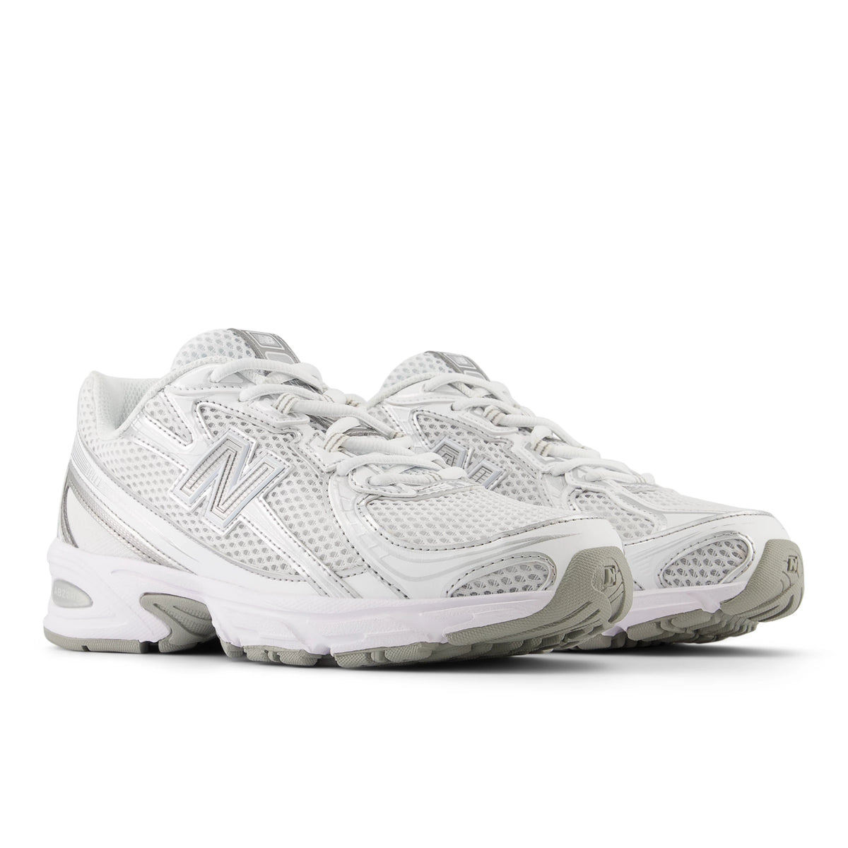 White With Metallic Silver And Reflection