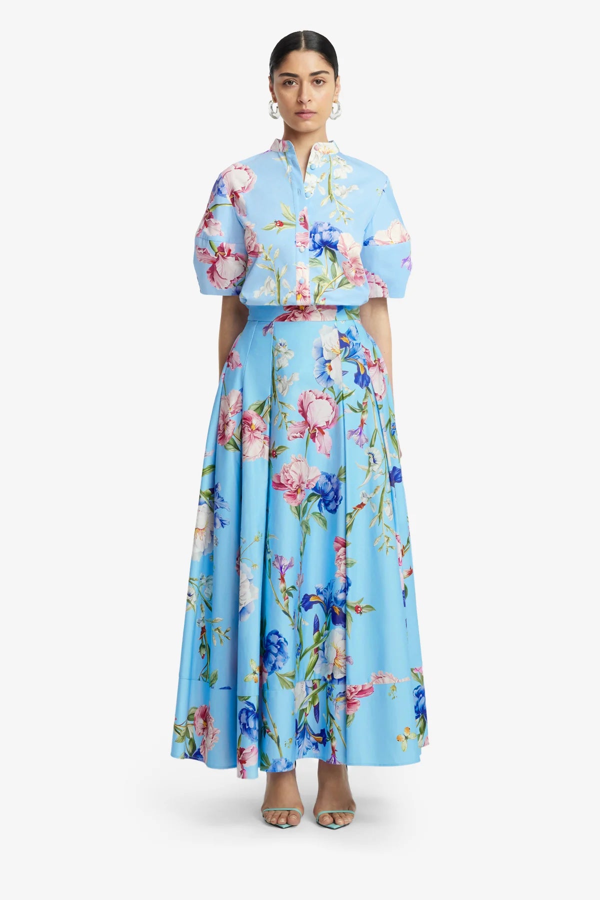 Garden Print in Baby Blue 2
