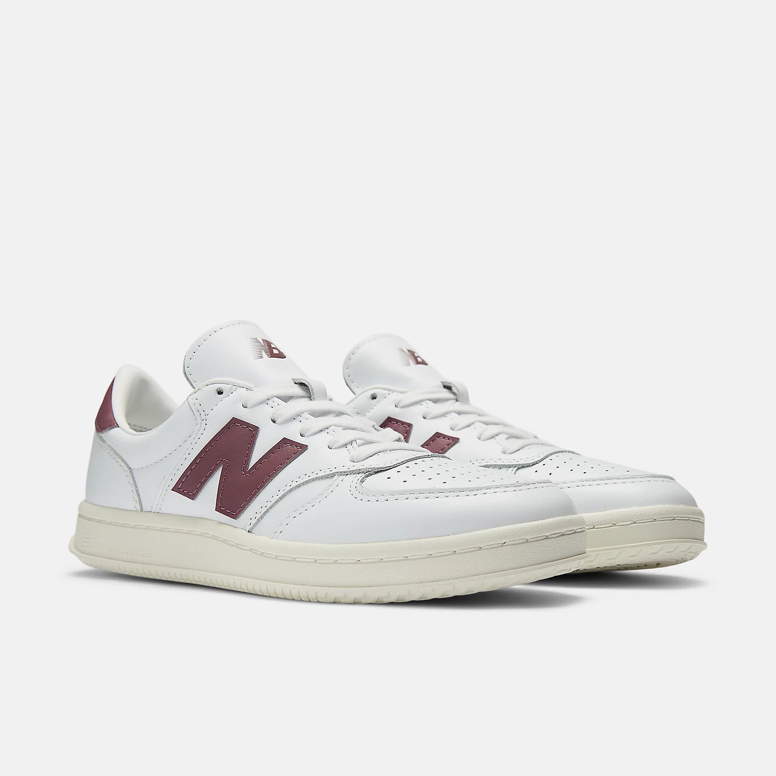 White With Washed Burgundy