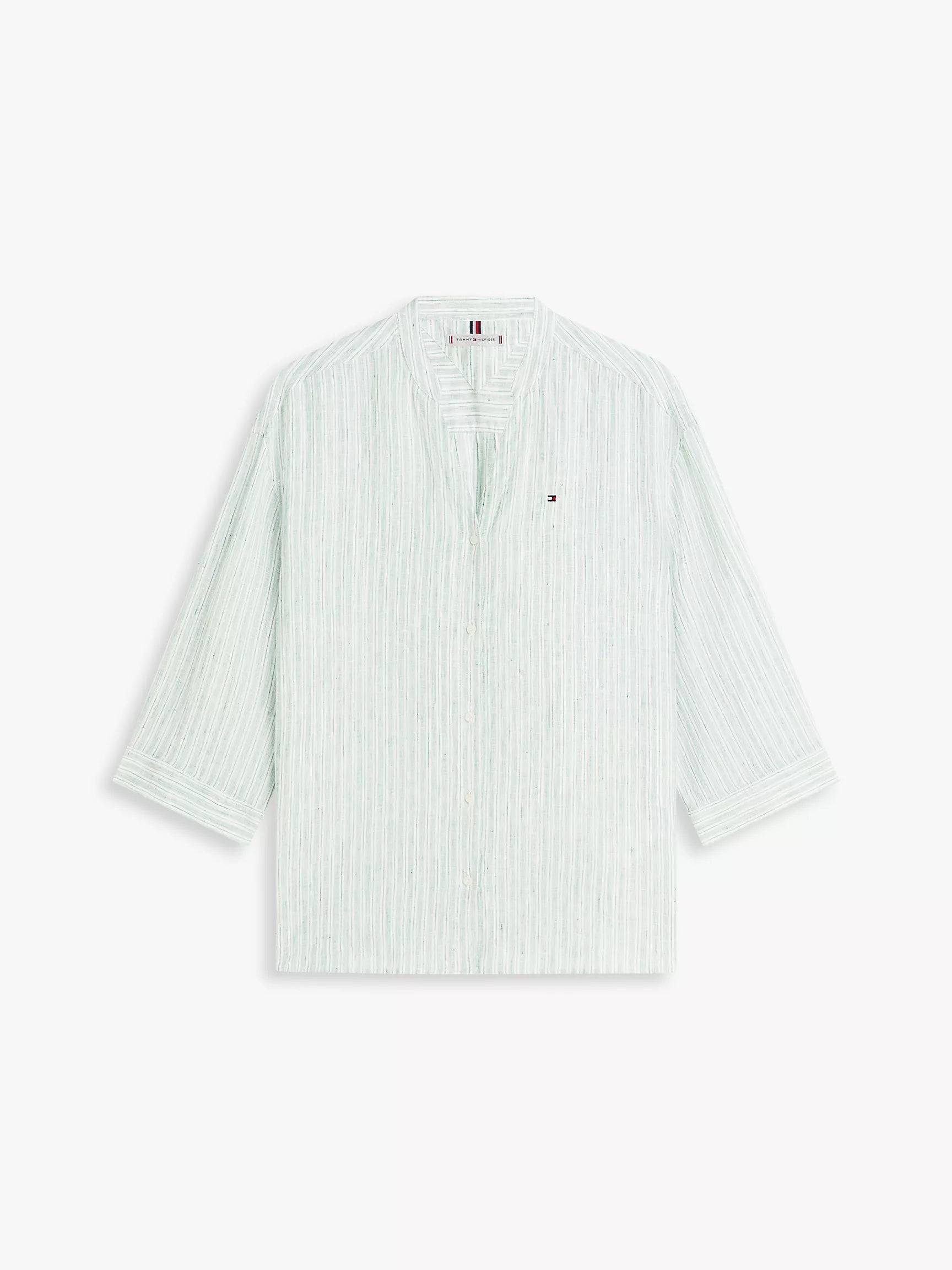 Chalk Stripe Ecru Courtside Green