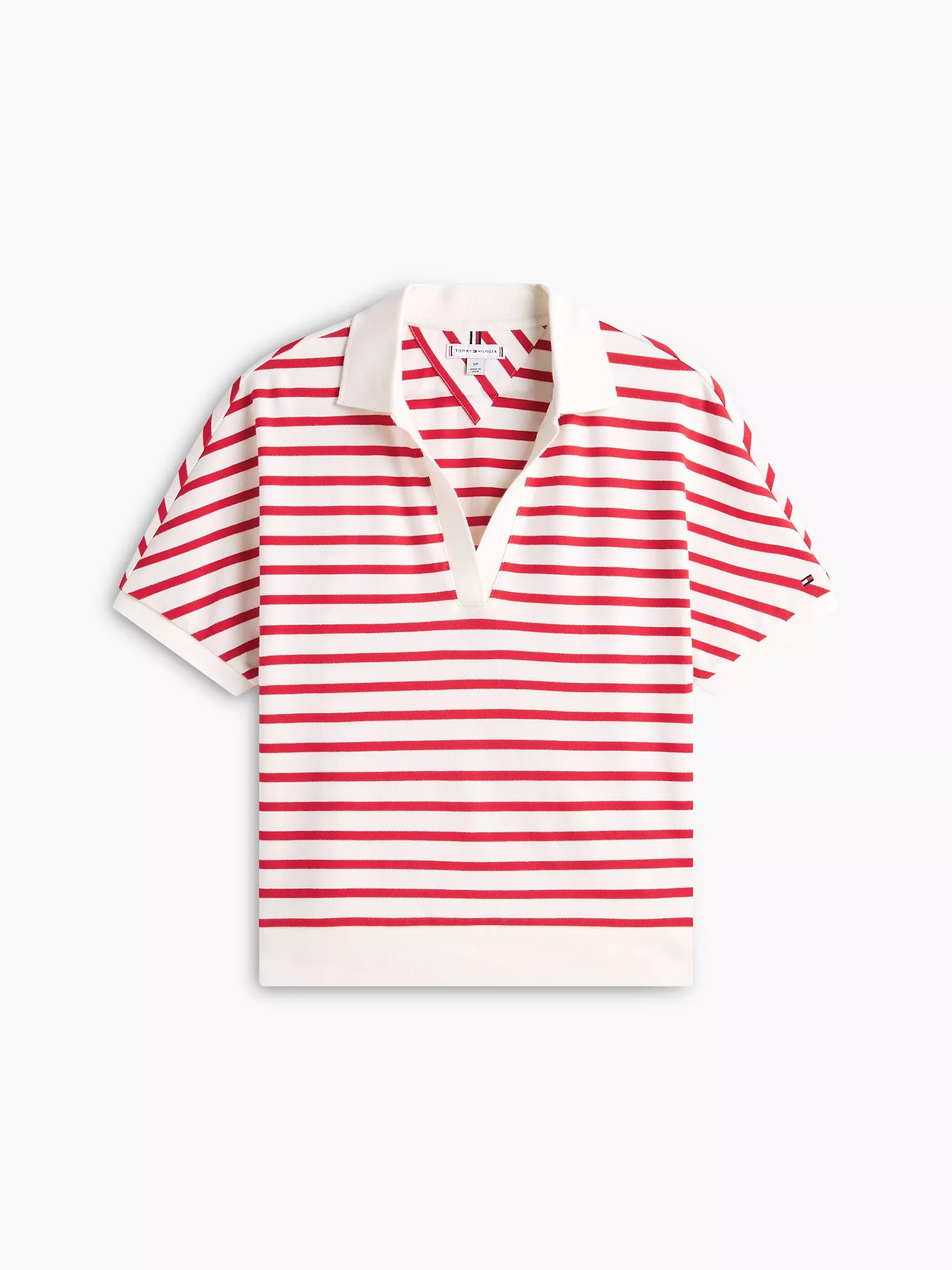 Ivory Silk / Red Stripe