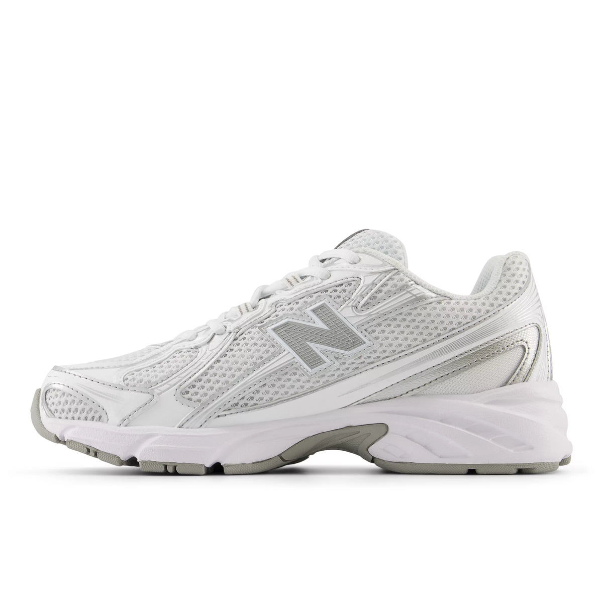 White With Metallic Silver And Reflection
