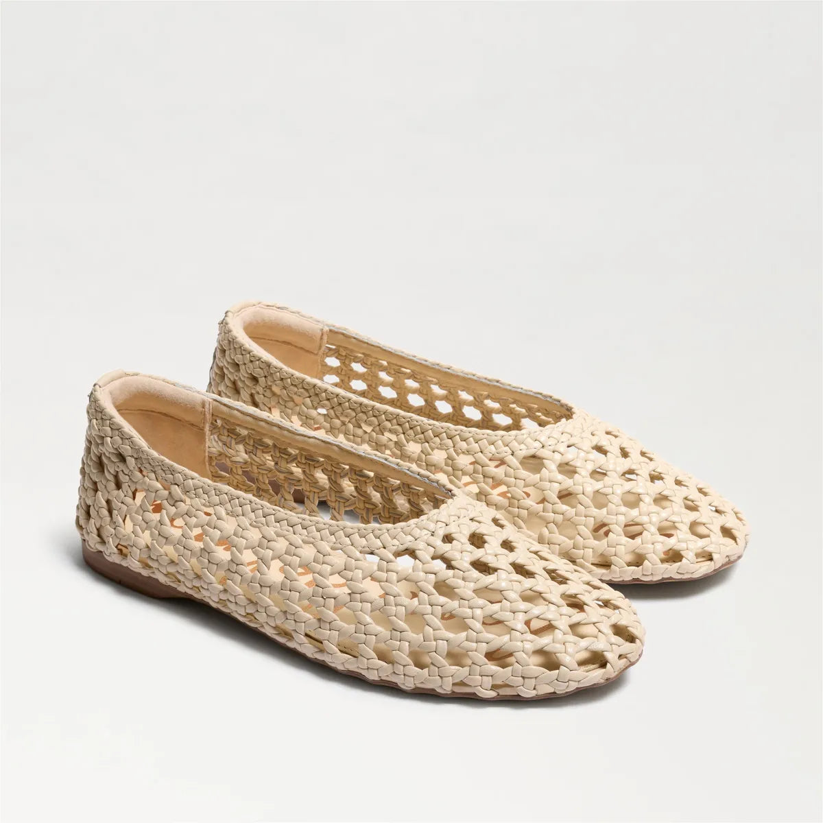 Ivory Woven Leather