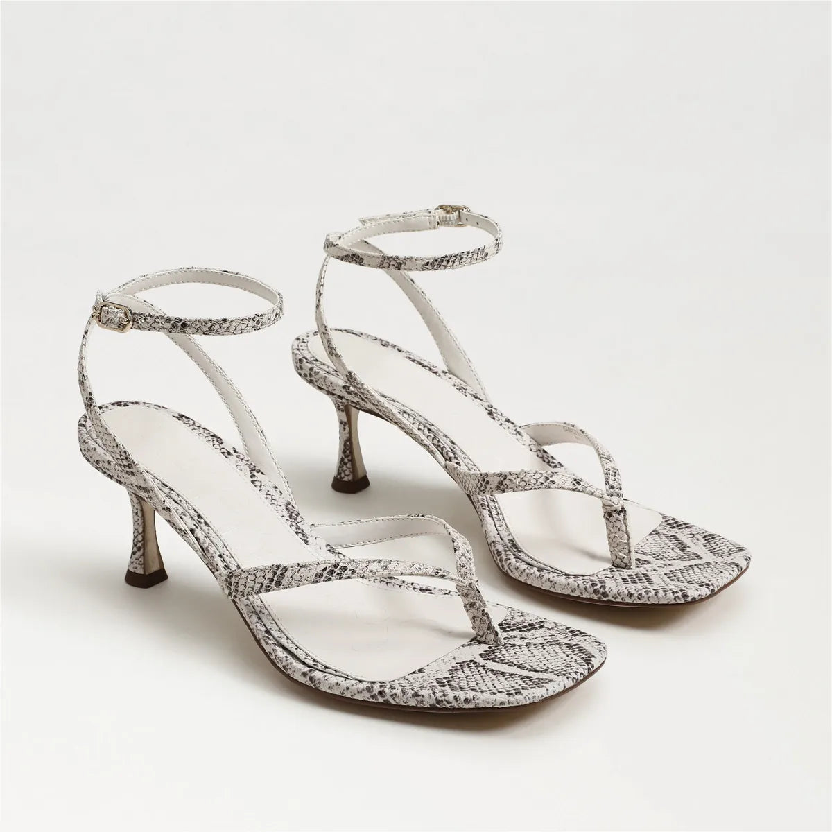 Ivory Snake Print Leather