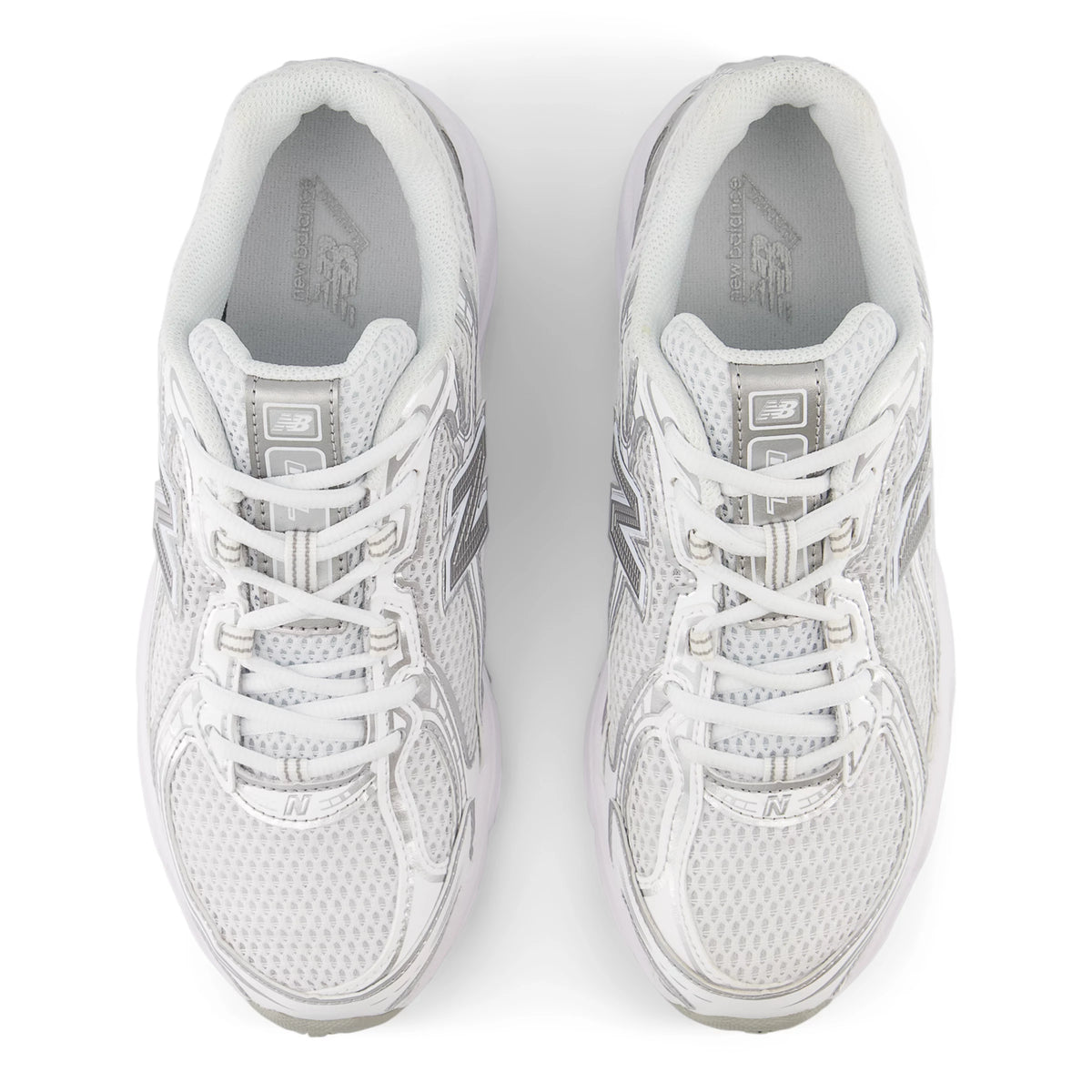 White With Metallic Silver And Reflection