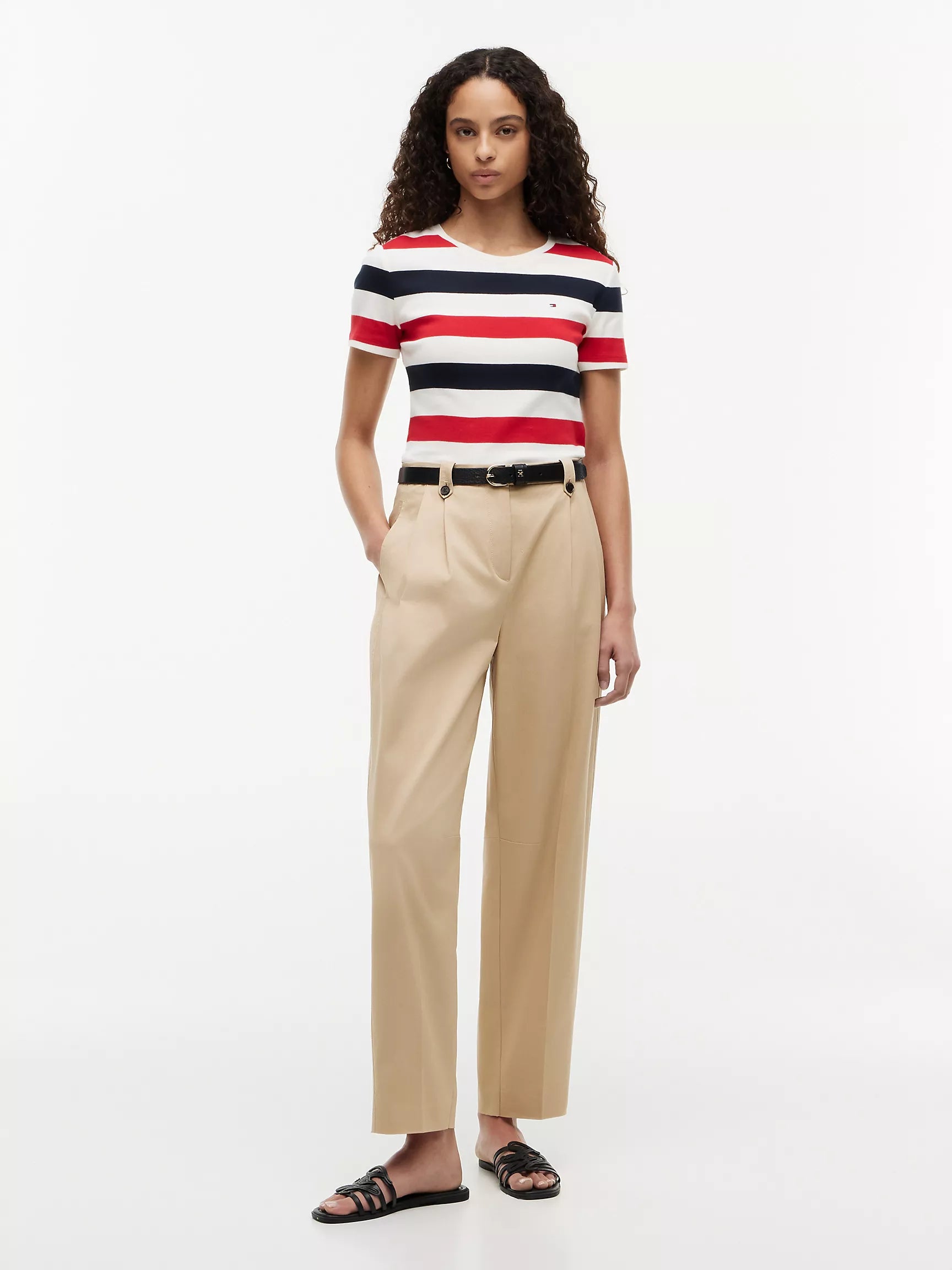 Ivory Silk / Navy Multi