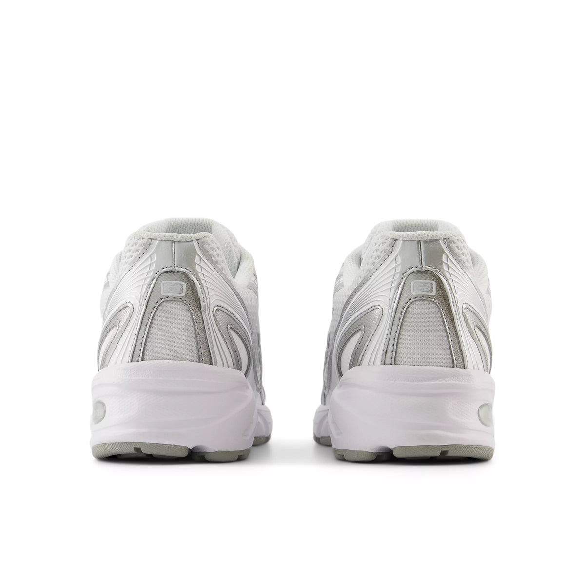 White With Metallic Silver And Reflection