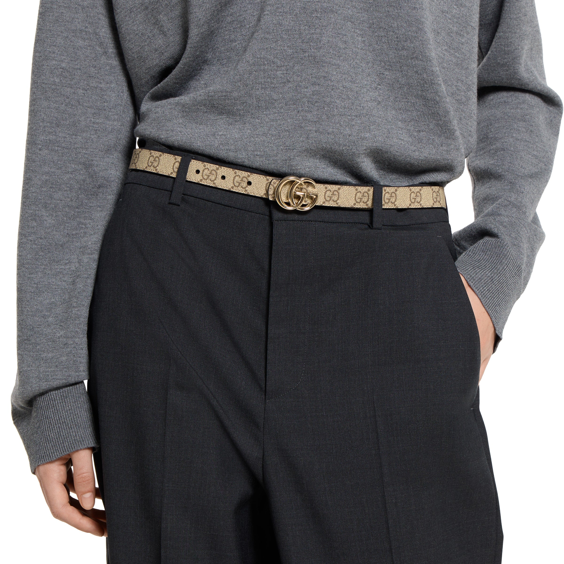 GG supreme beige y piel negra