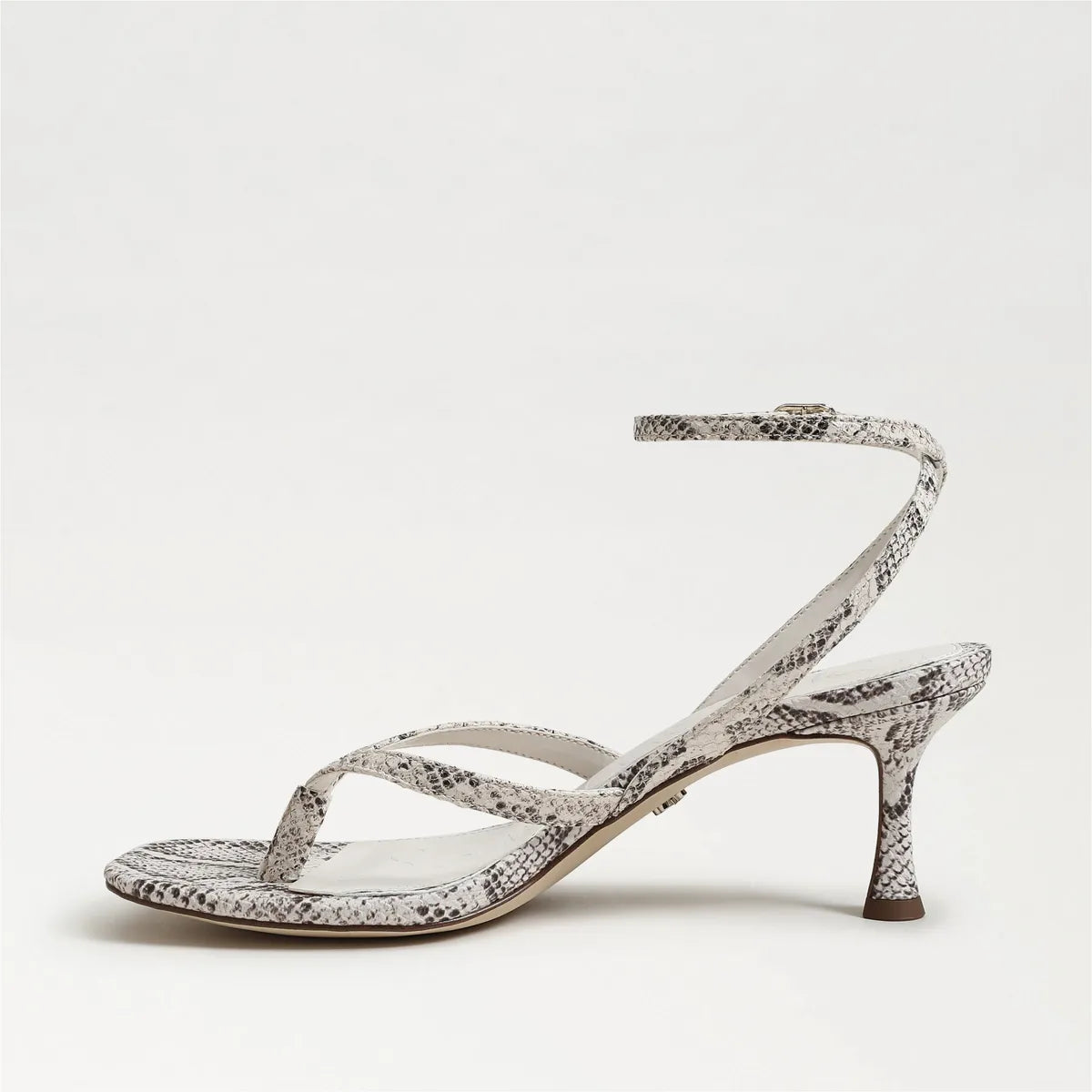 Ivory Snake Print Leather