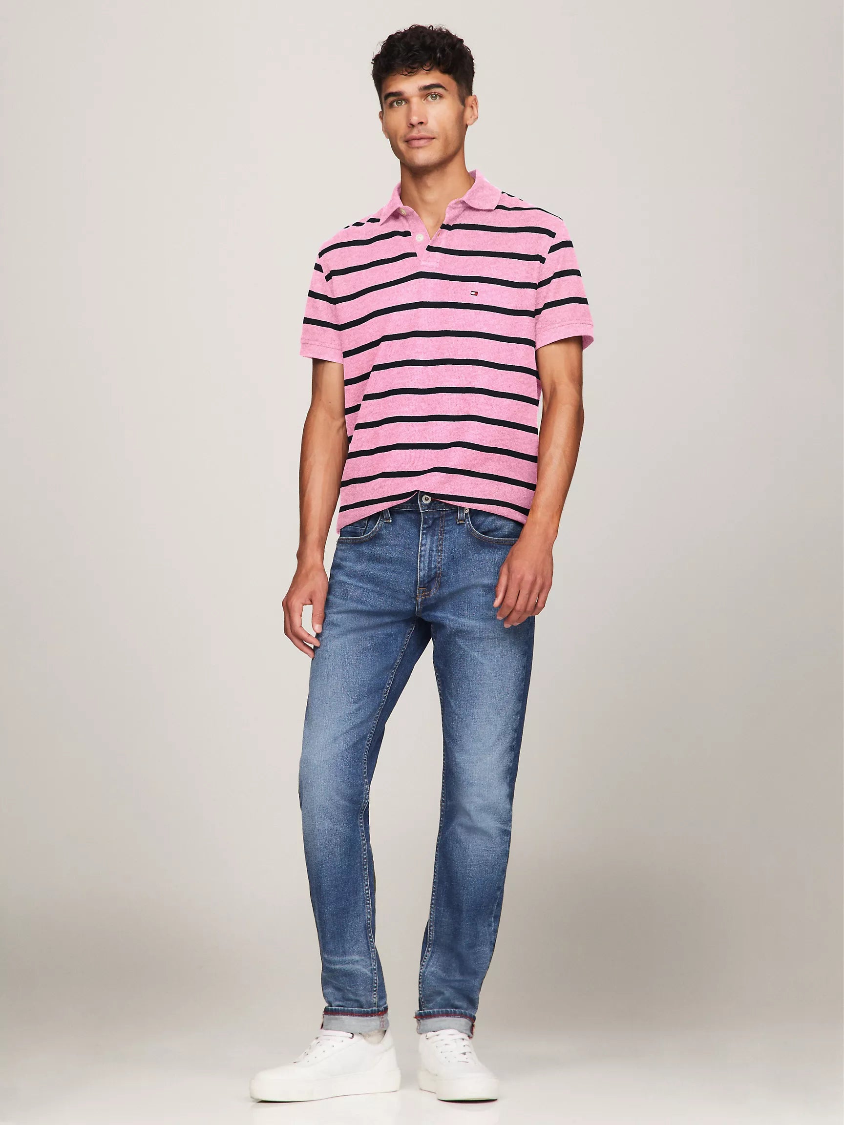 Pink Heather Stripe