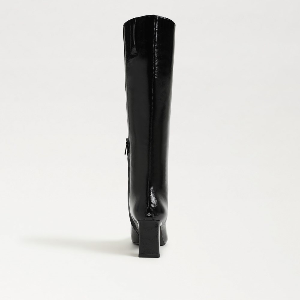 High Polish Black Leather