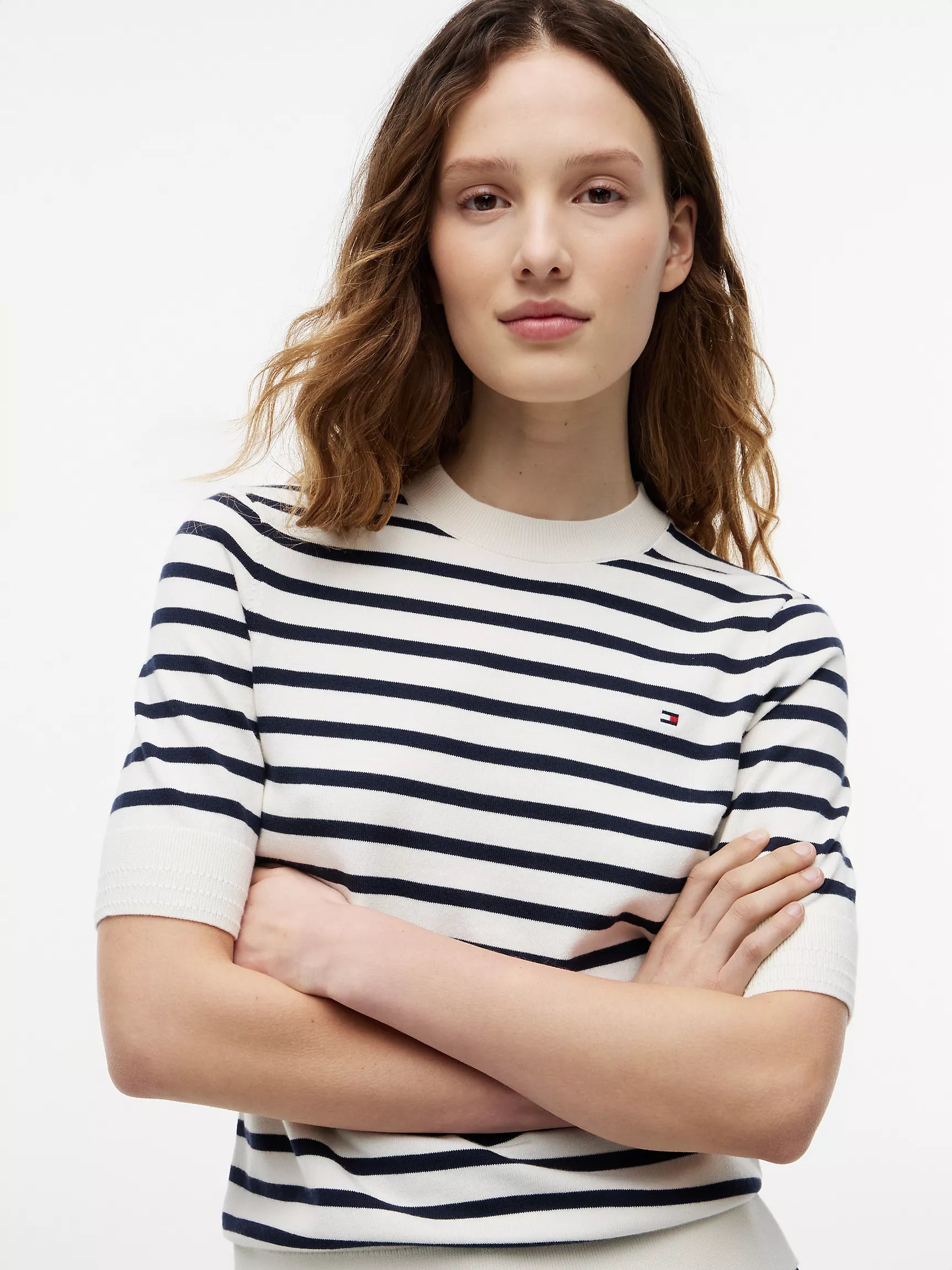 Ivory / Navy Stripe