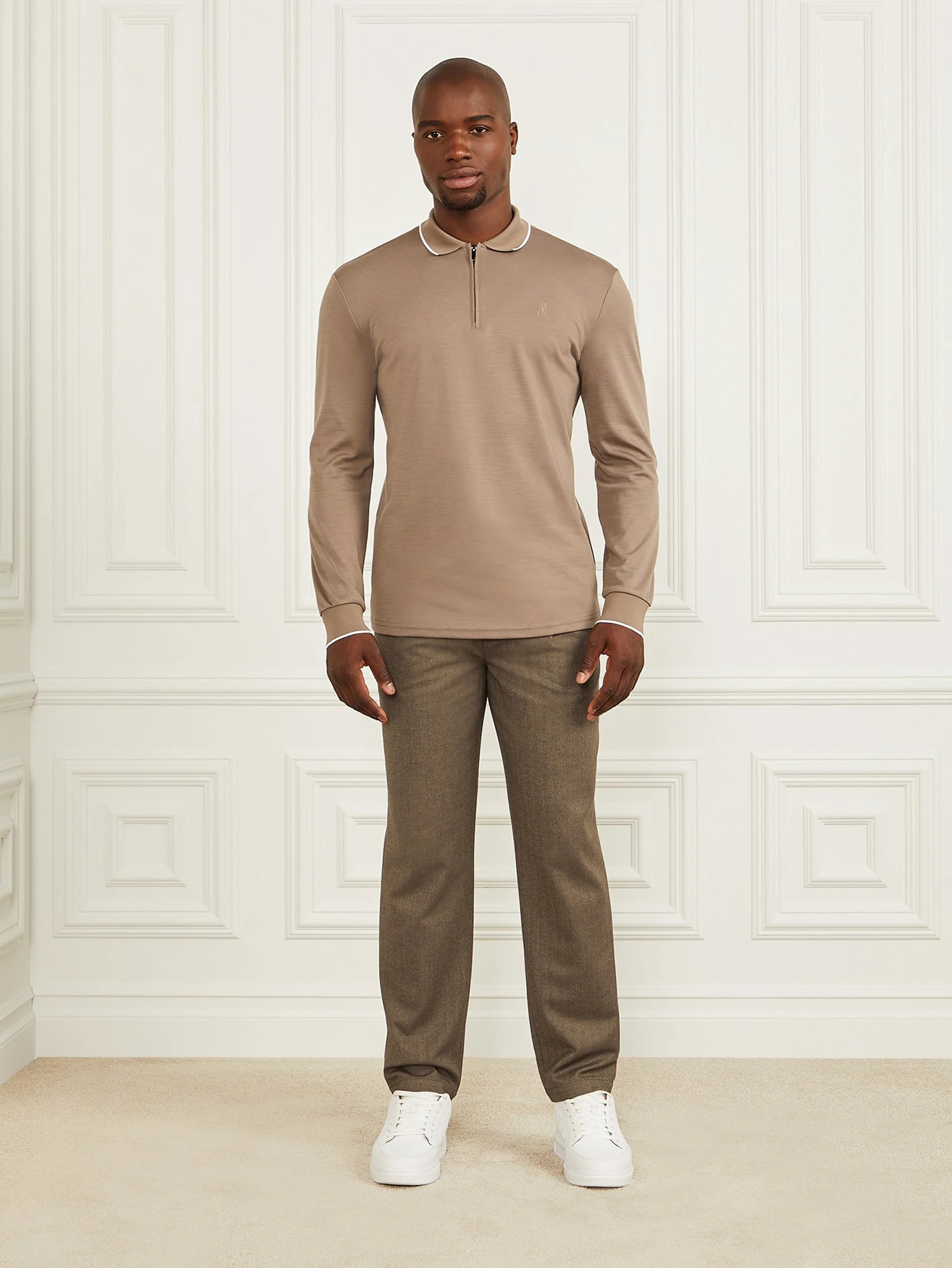 Brown Herringbone