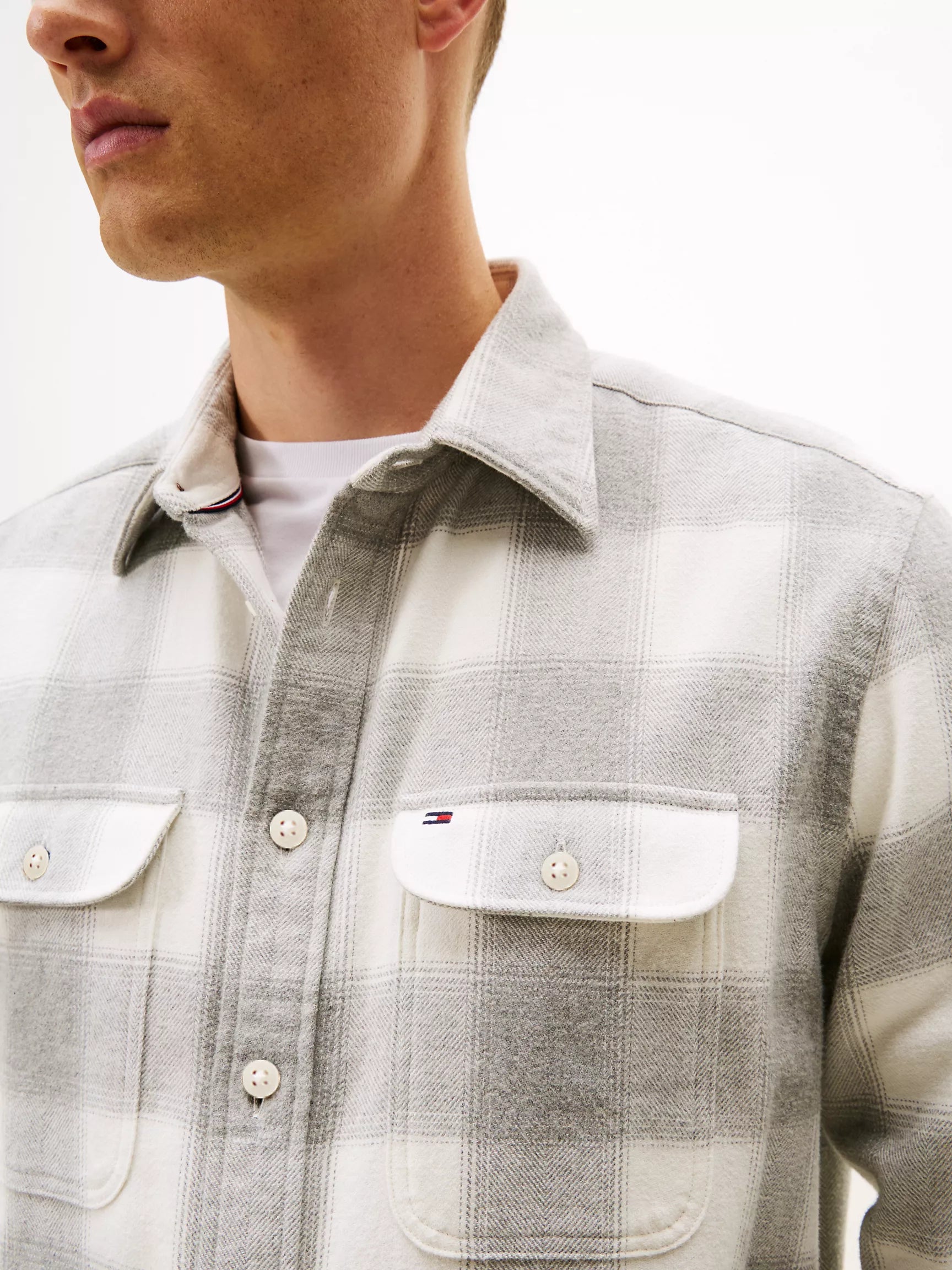 Light Grey Heather Check
