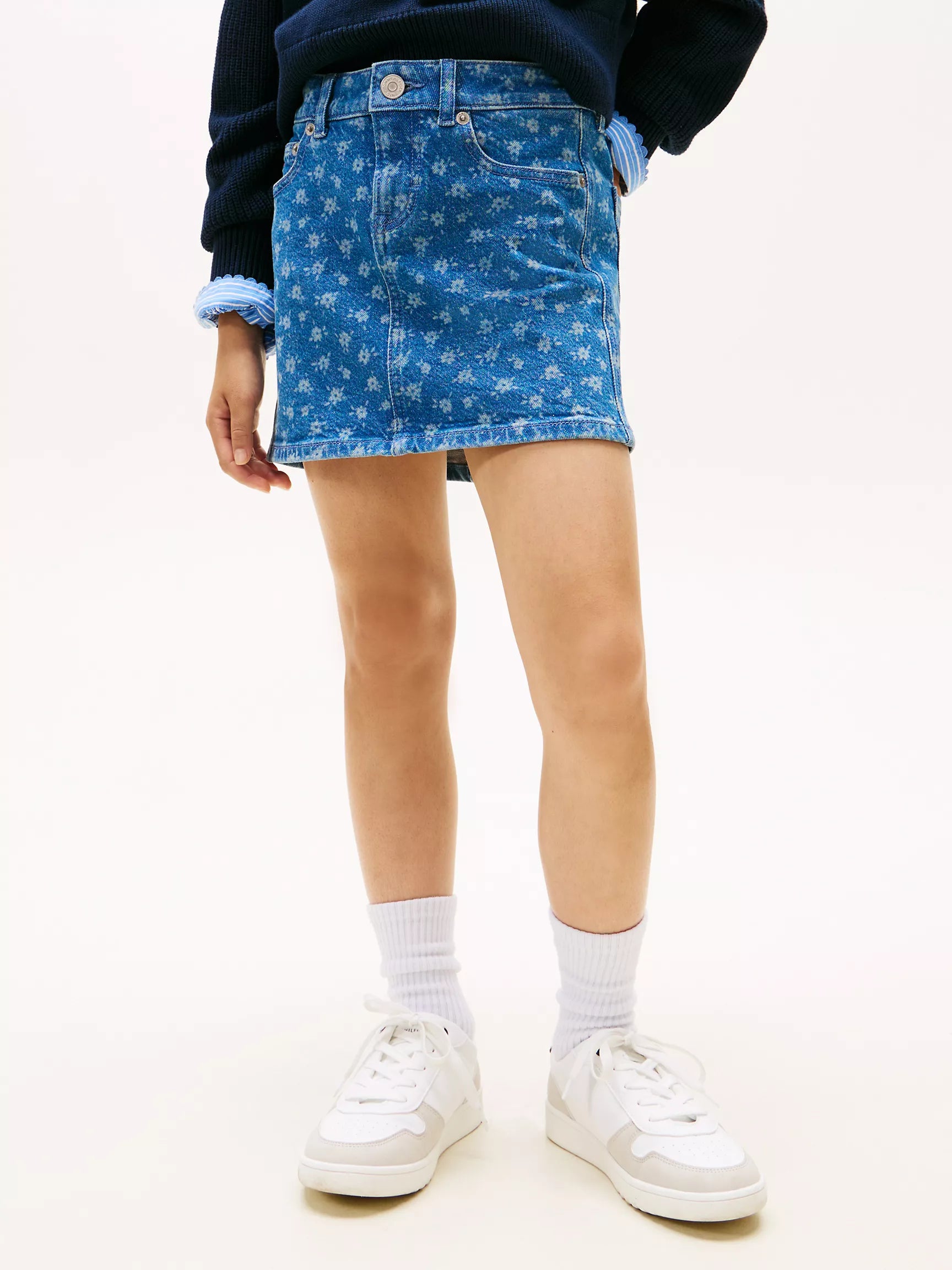 Denim Flower AOP