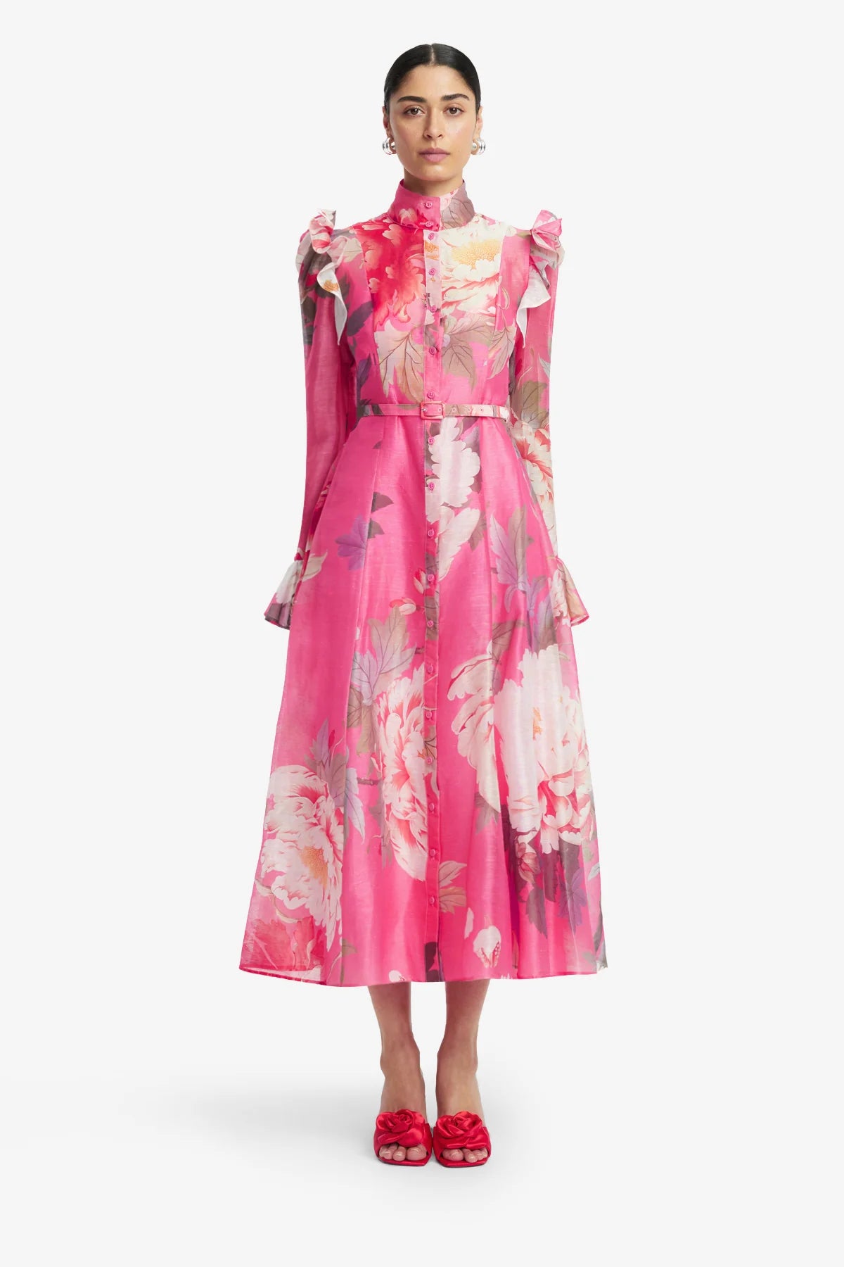 Peony Print in Fuchsia