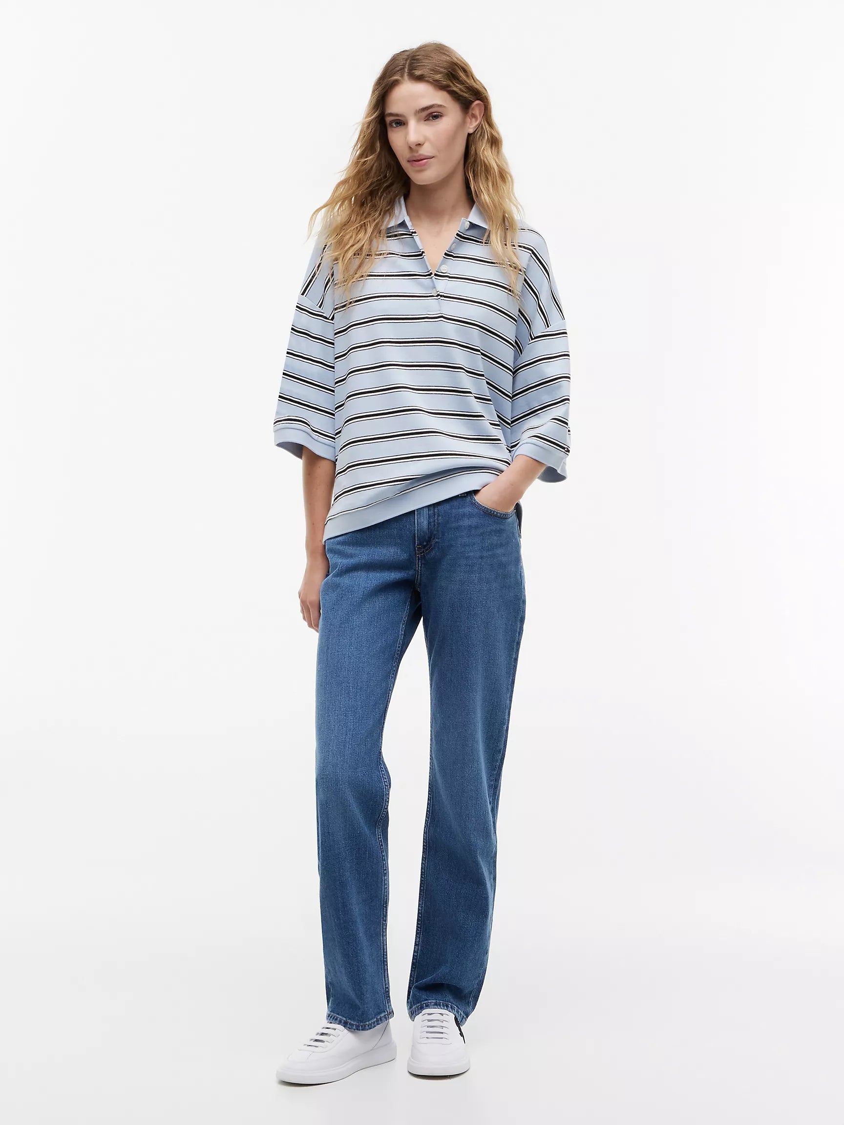 Breeze Blue / Black Stripe