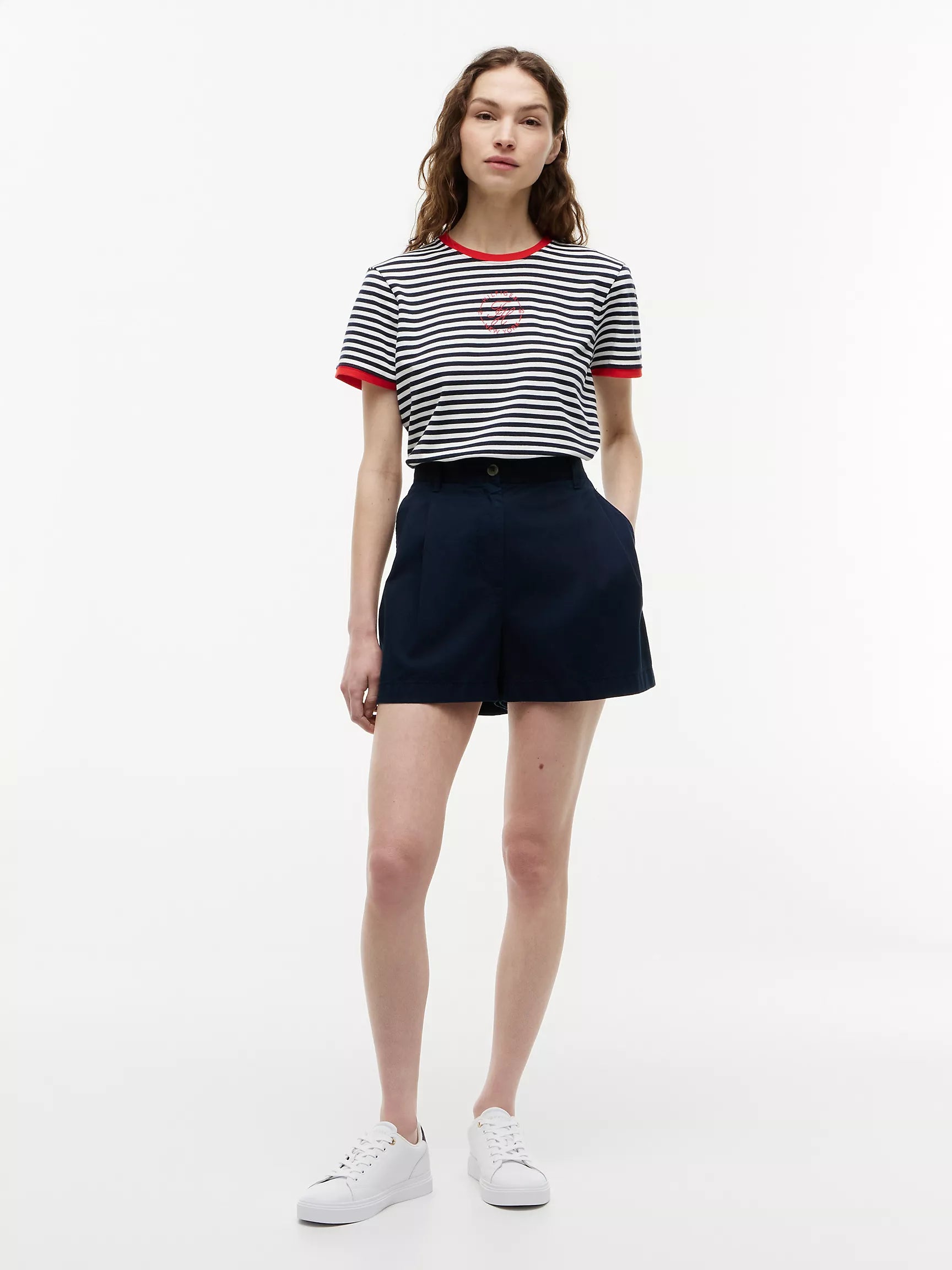 Navy Blue / Ecru Stripe